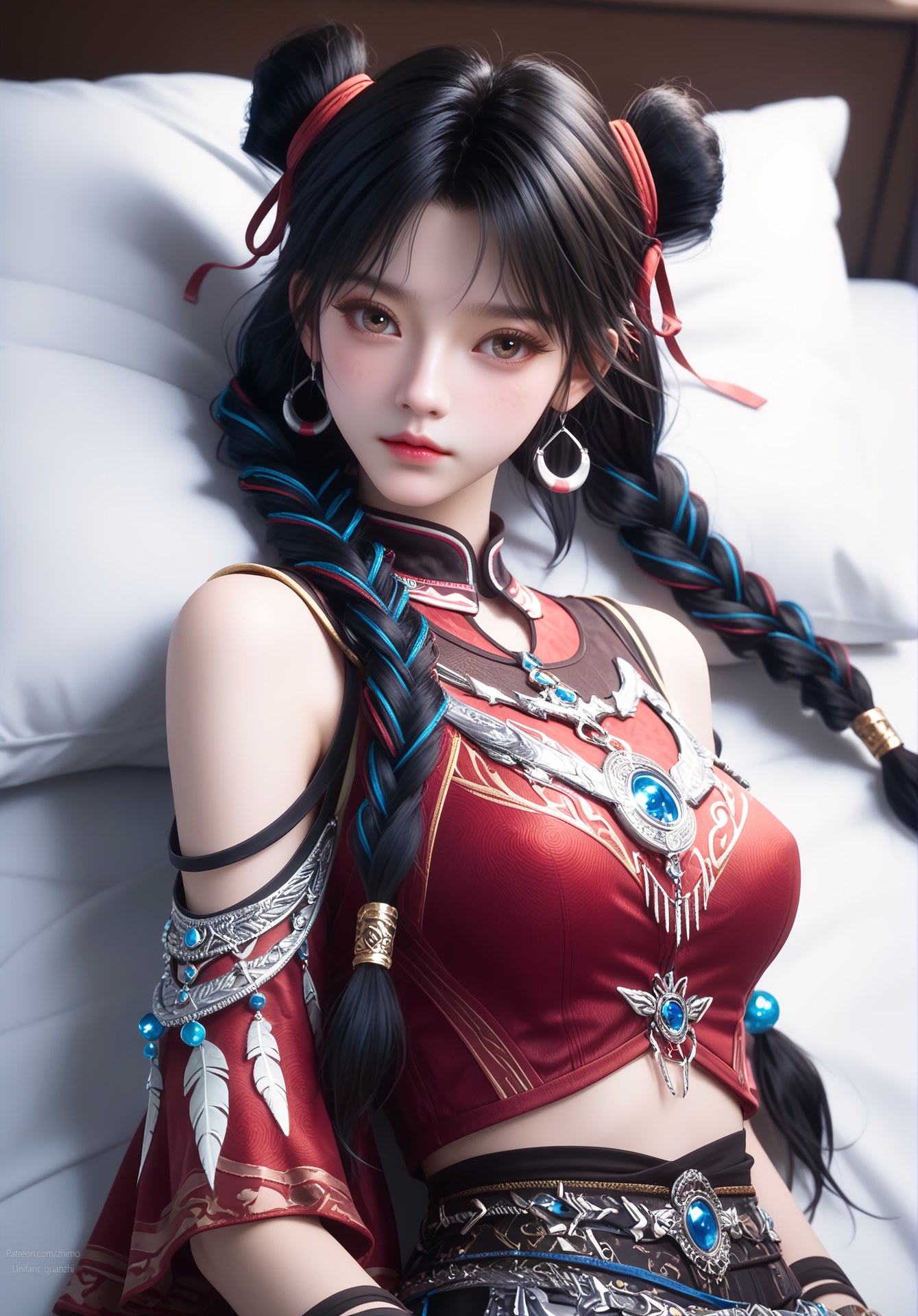 AI Nudes - 择天记 白落衡：红衣双丸子头露穴圖集 105P