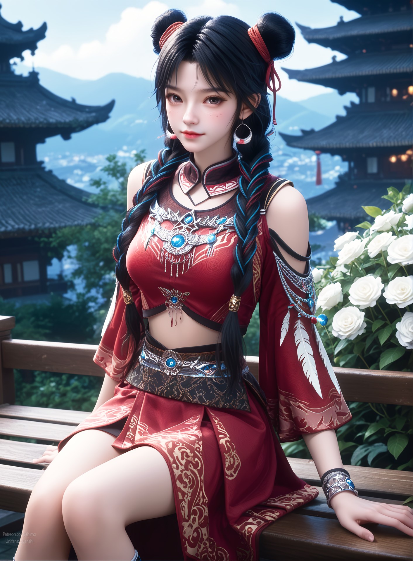 AI Nudes - 择天记 白落衡：红衣双丸子头露穴圖集 105P