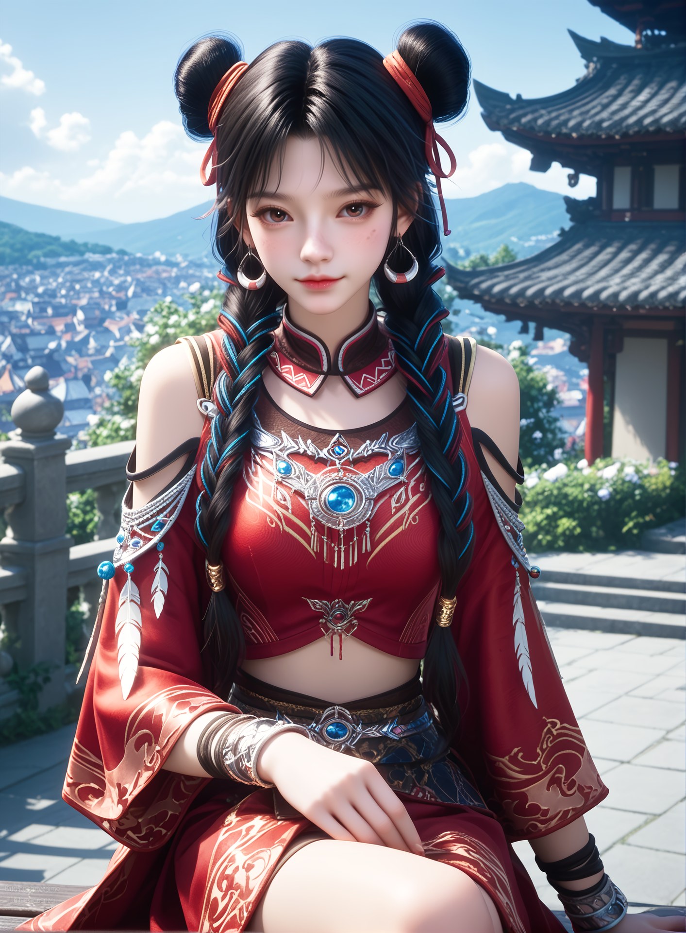 AI Nudes - 擇天記 白落衡 赤衣ツイン団子AIヌード画像集 105P