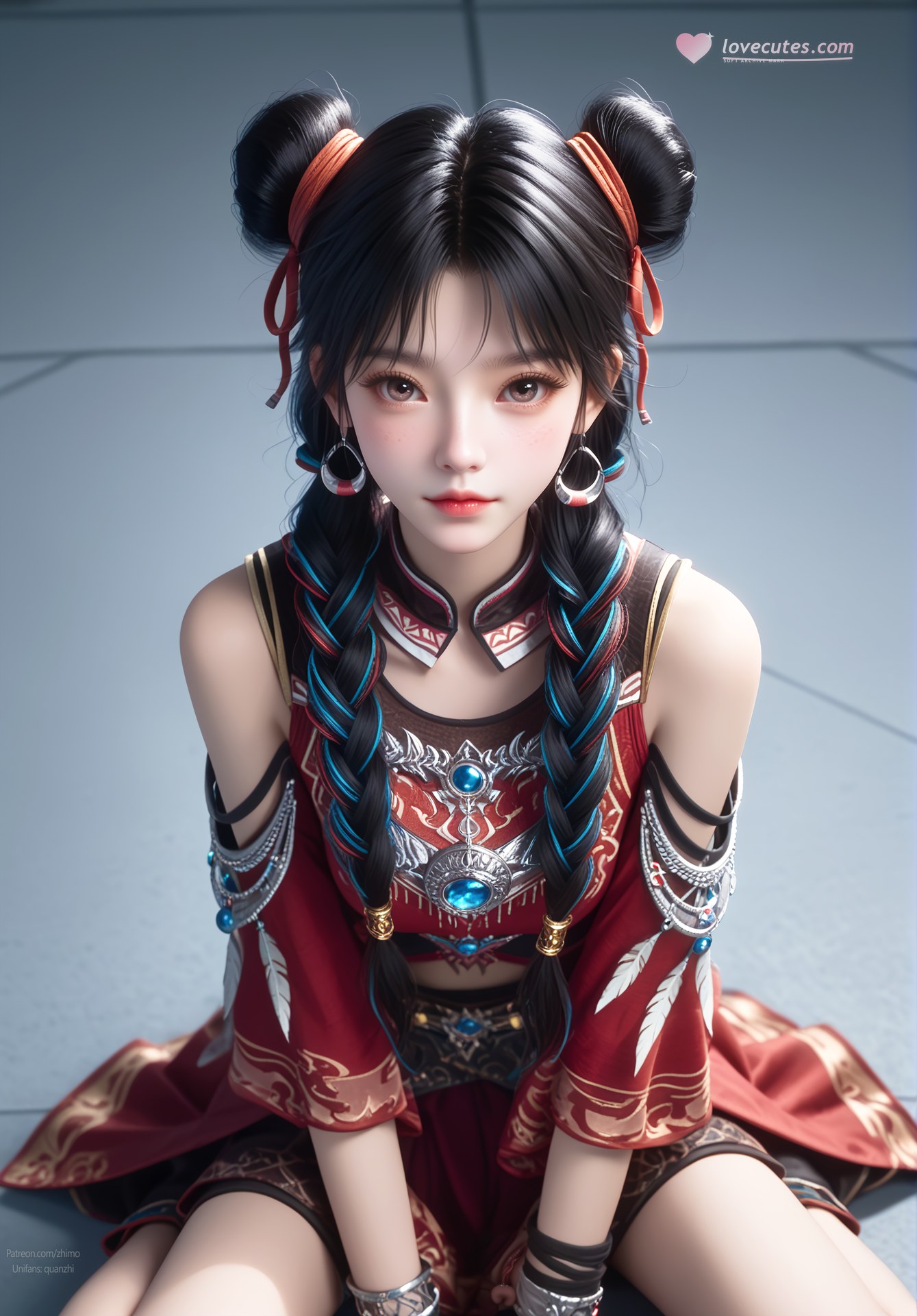 AI Nudes - 擇天記 白落衡 赤衣ツイン団子AIヌード画像集 105P