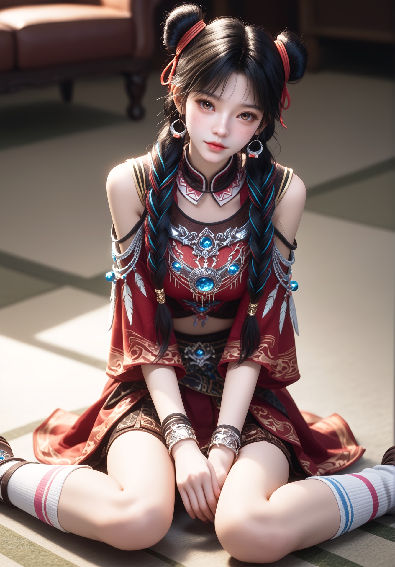 AI Nudes - 擇天記 白落衡 赤衣ツイン団子AIヌード画像集 105P