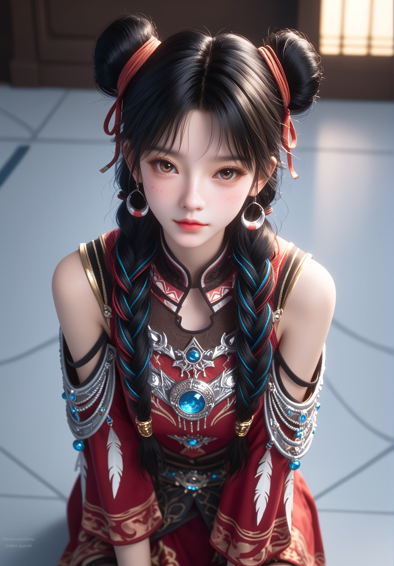 AI Nudes - 擇天記 白落衡 赤衣ツイン団子AIヌード画像集 105P