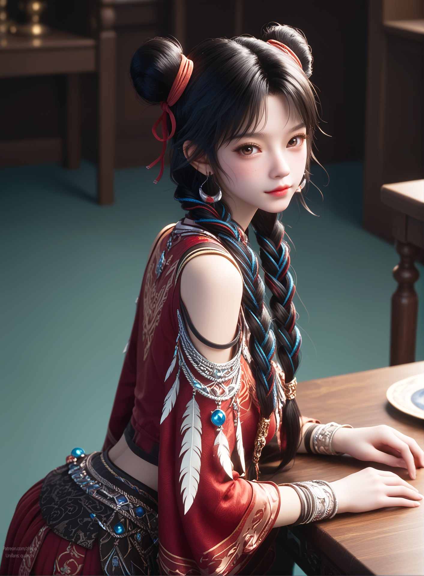 AI Nudes - 擇天記 白落衡 赤衣ツイン団子AIヌード画像集 105P