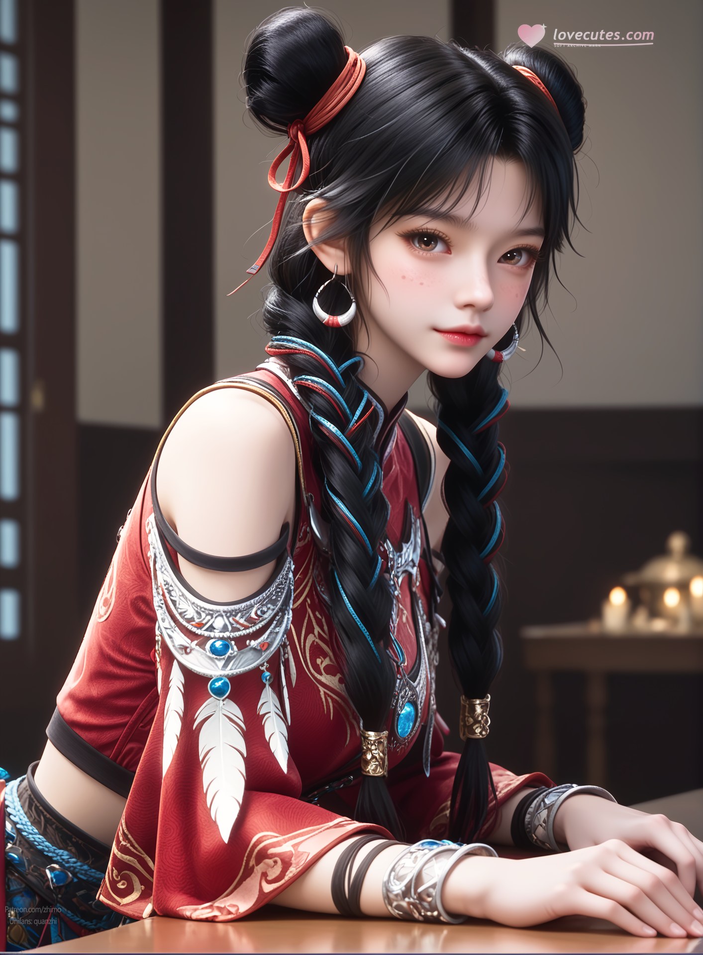 AI Nudes - 擇天記 白落衡 赤衣ツイン団子AIヌード画像集 105P