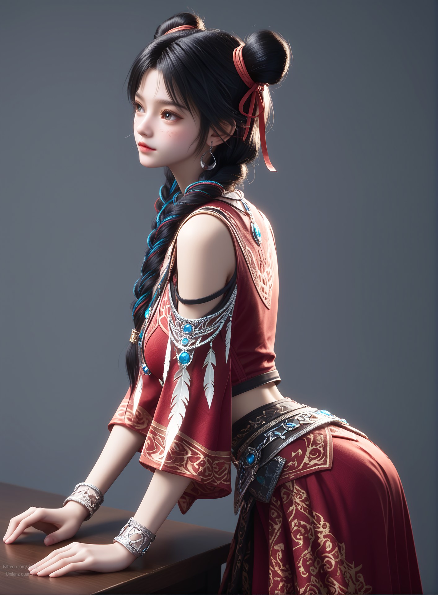 AI Nudes - 擇天記 白落衡 赤衣ツイン団子AIヌード画像集 105P