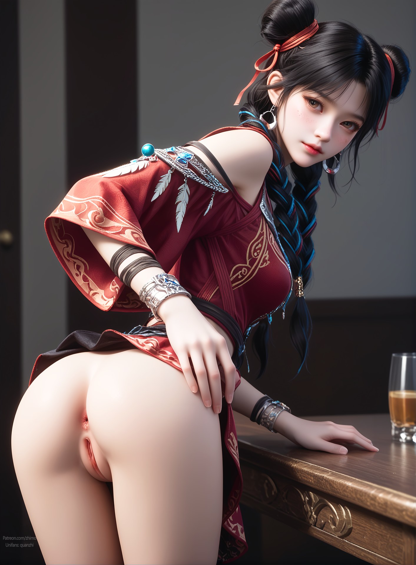 AI Nudes - 擇天記 白落衡 赤衣ツイン団子AIヌード画像集 105P
