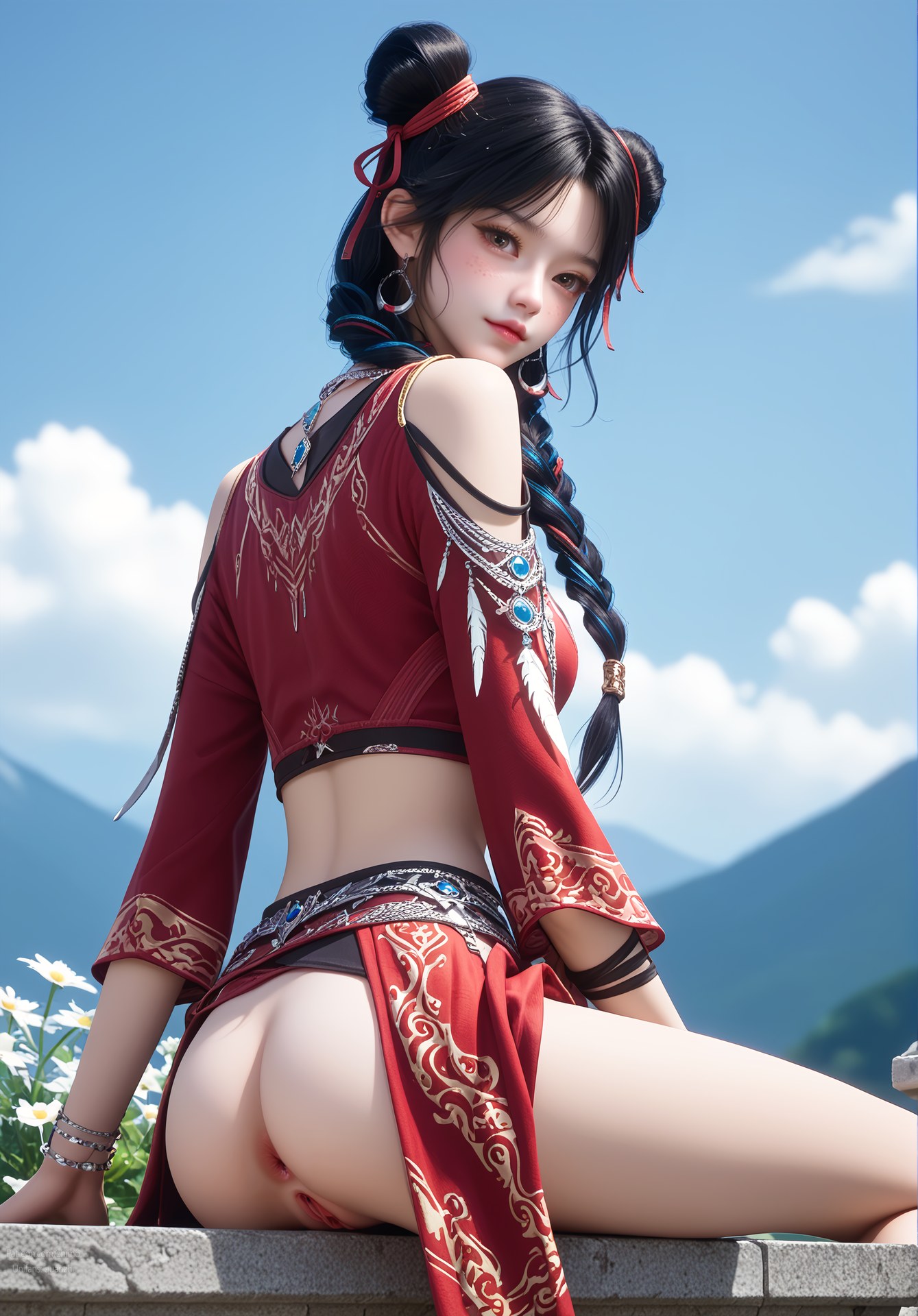 AI Nudes - 擇天記 白落衡 赤衣ツイン団子AIヌード画像集 105P