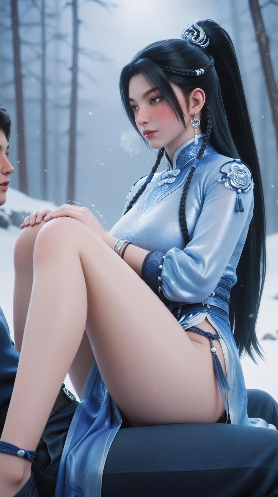 AI Porn - Ning Yao mùa hai trang phục xanh bộ ảnh người lớn AI 145P21V