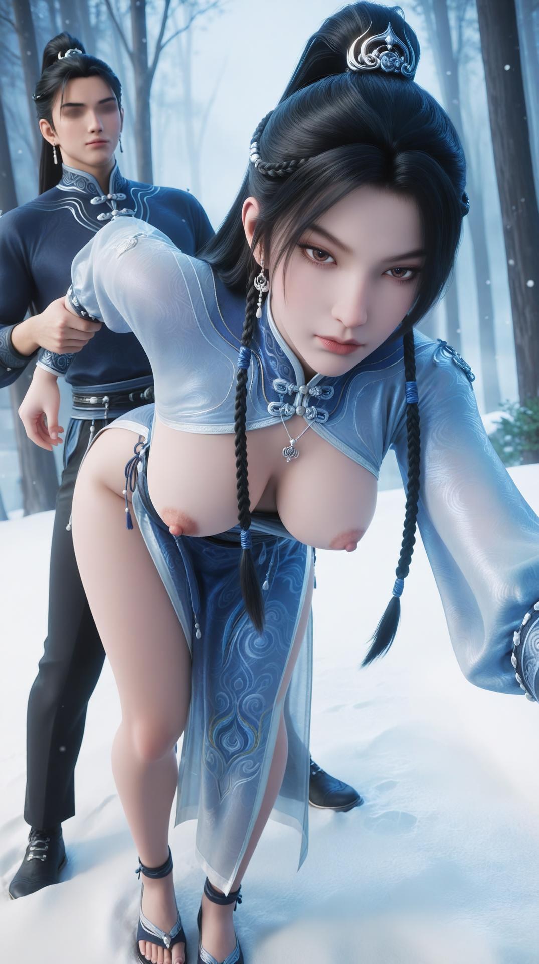 AI Porn - Ning Yao Season Two Blue Outfit Nude Adult Gallery 145P21V