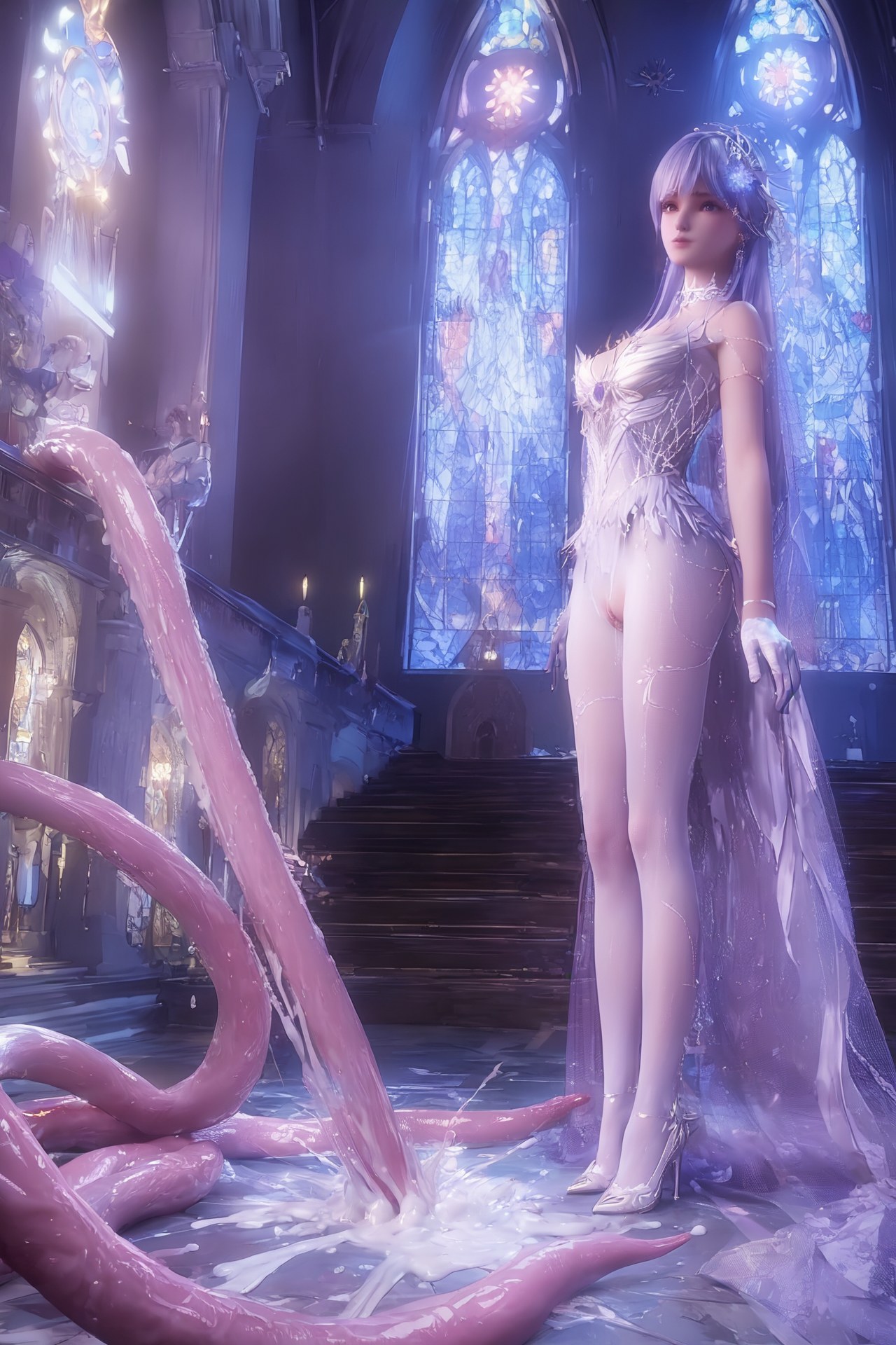 AI Porn - Throne of Seal Cai'er Wedding White Stockings Adult Gallery Part 1 250P