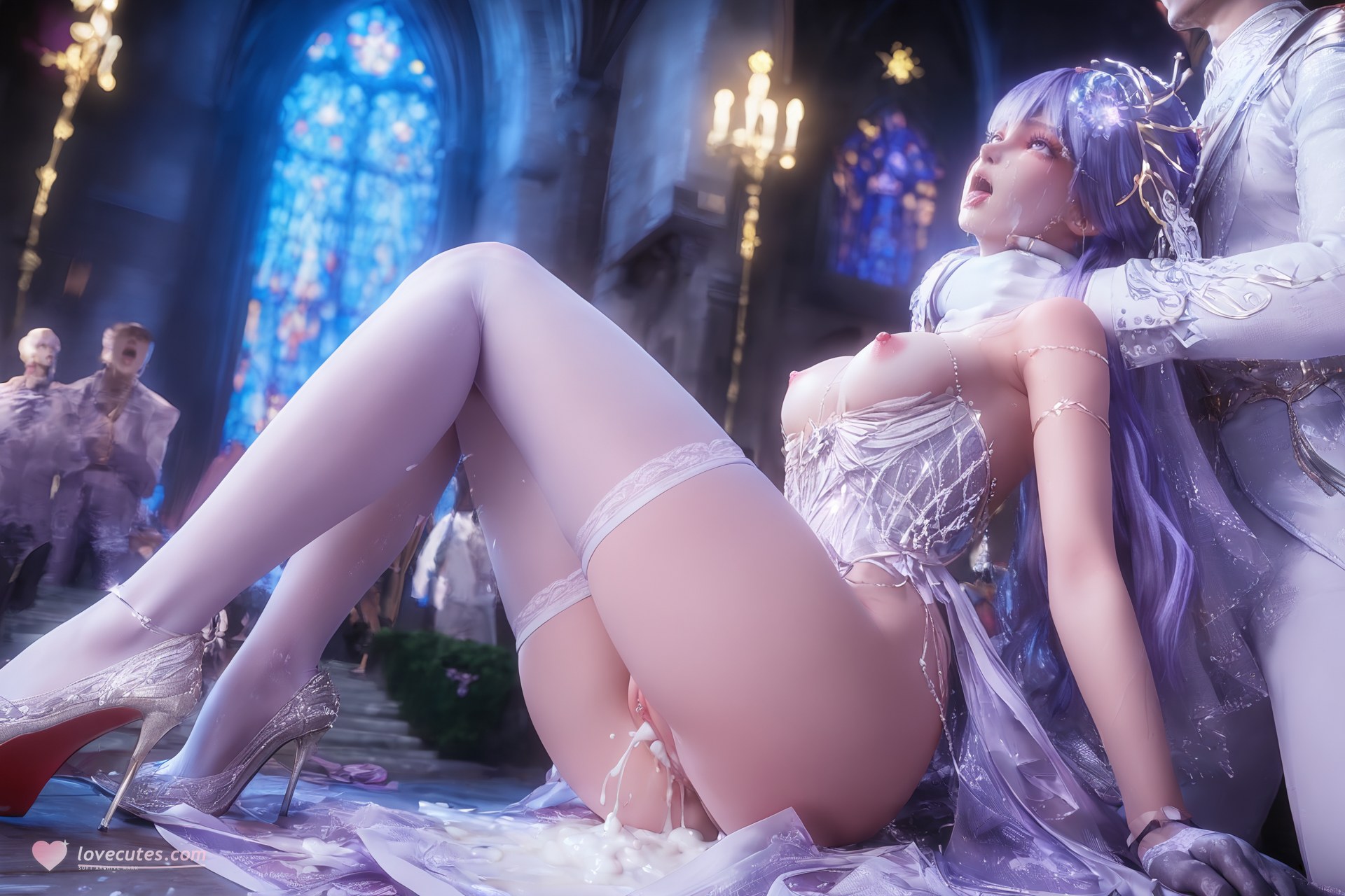 AI Porn - Throne of Seal Cai'er Wedding White Stockings Adult Gallery Part 1 250P