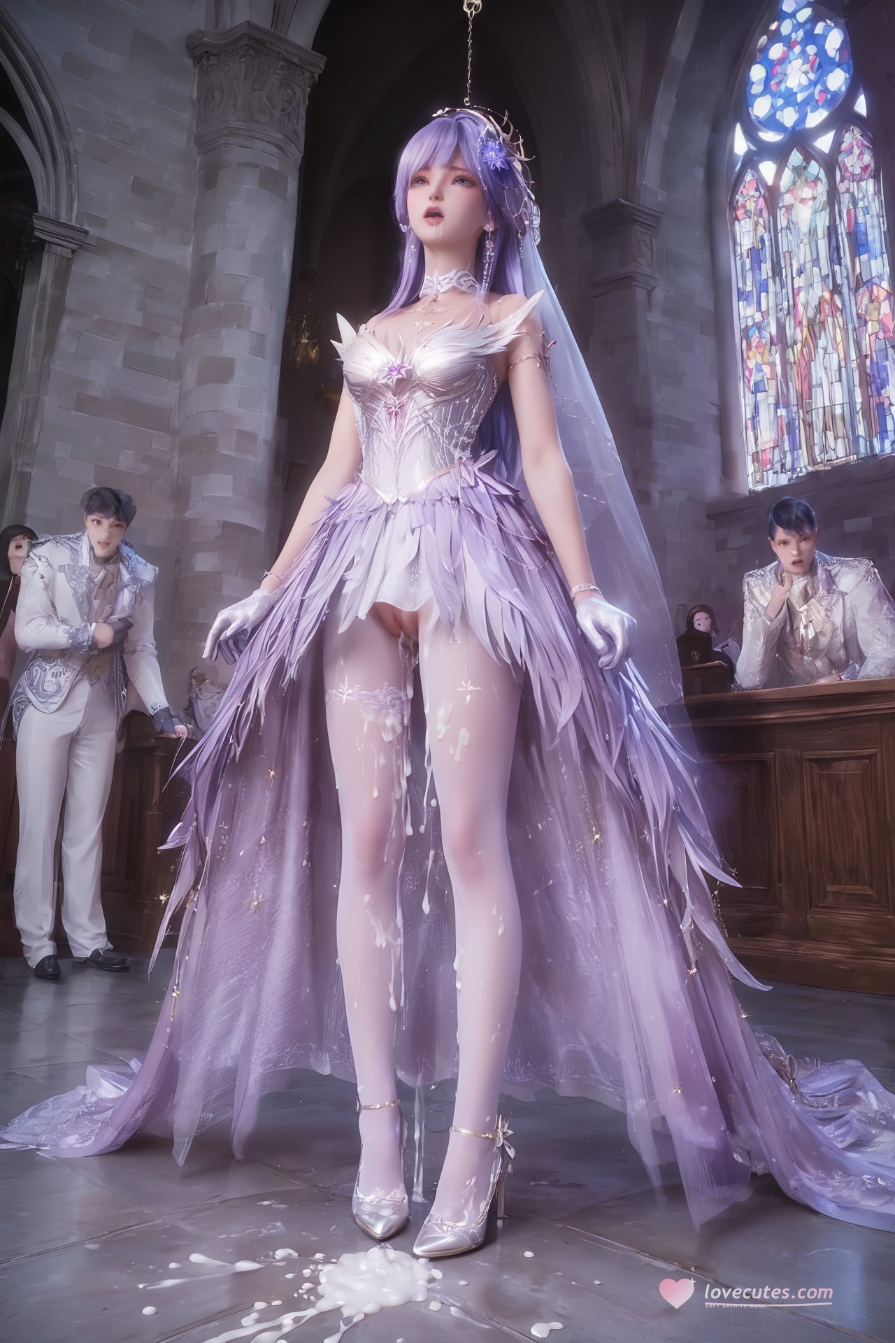 AI Porn - Throne of Seal Cai'er Wedding White Stockings Adult Gallery Part 2 250P