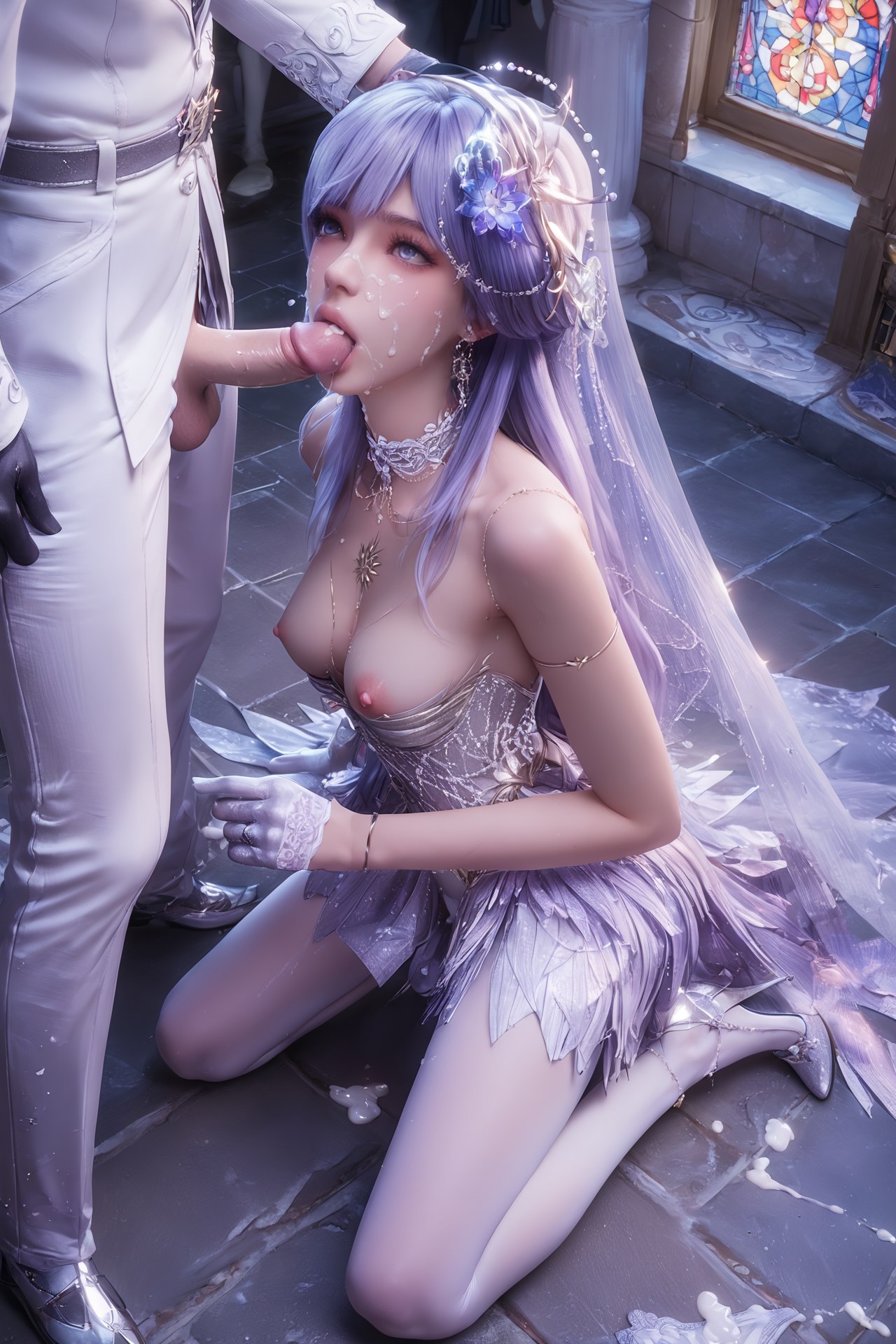 AI Porn - 神印王座 聖采児 ウェディング白ストッキング AI成人画像集 Part 2 250P