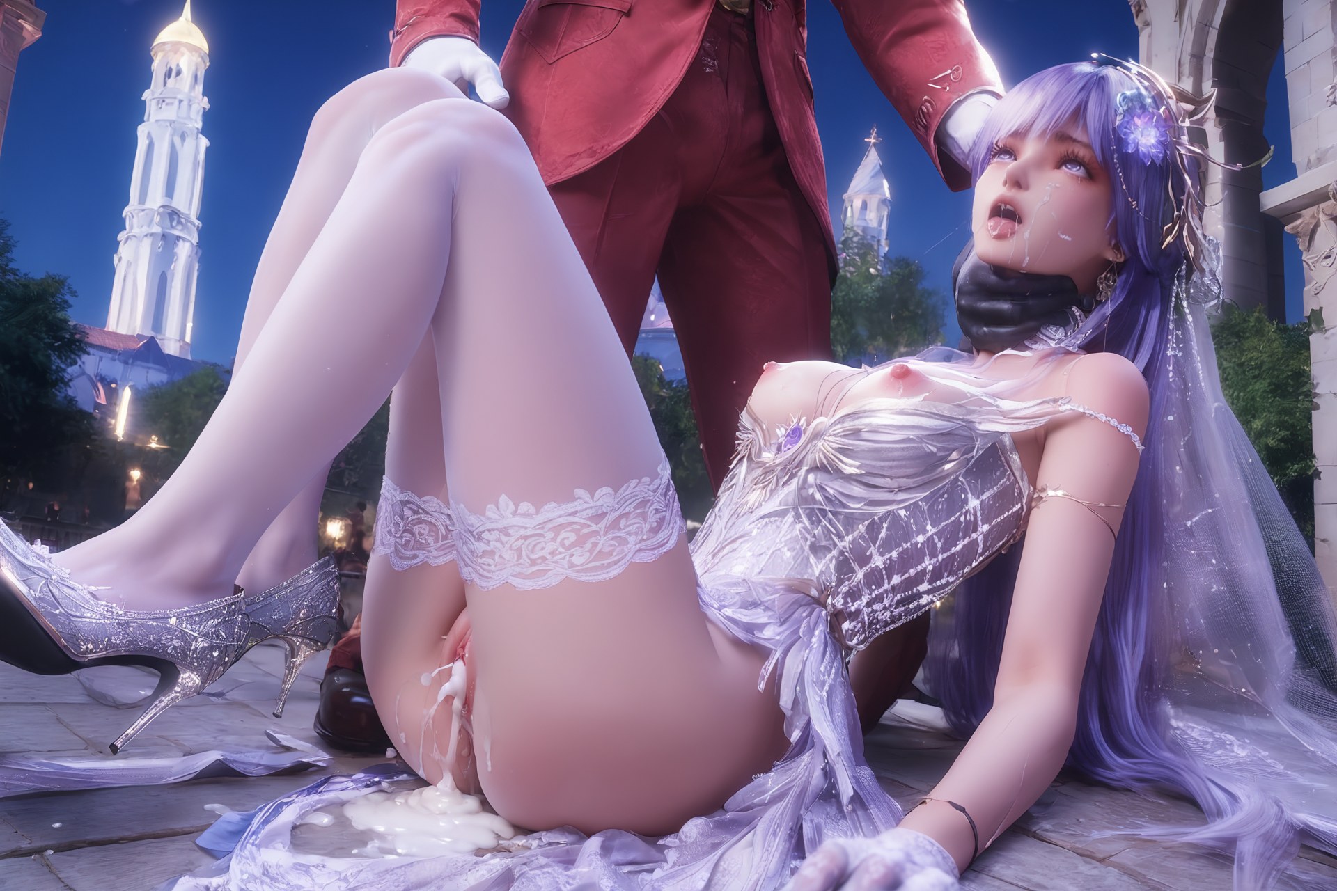 AI Porn - 神印王座 聖采児 ウェディング白ストッキング AI成人画像集 Part 2 250P