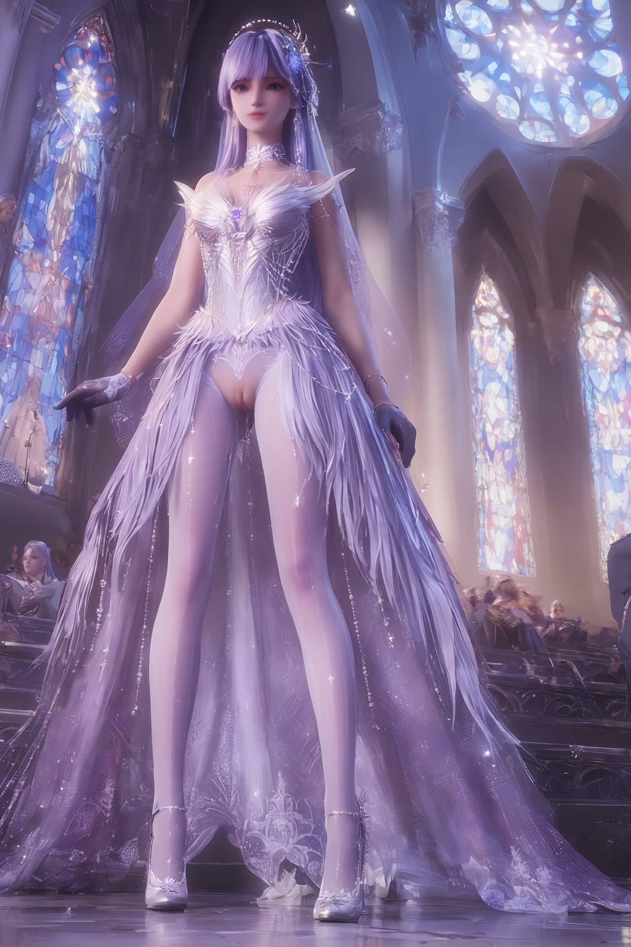 AI Porn - Throne of Seal Cai'er Wedding White Stockings Adult Gallery Part 3 250P