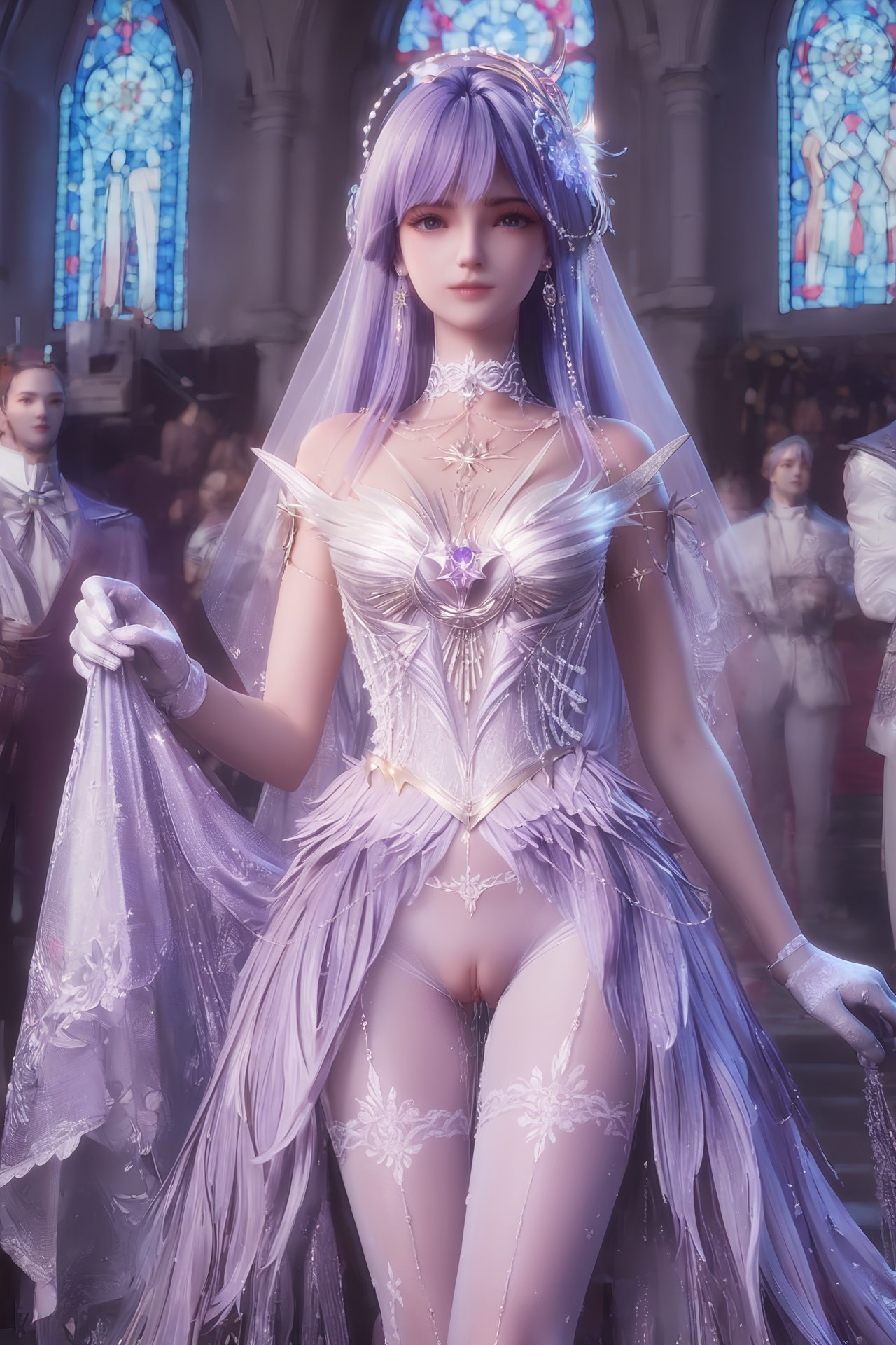 AI Porn - Throne of Seal Cai'er Wedding White Stockings Adult Gallery Part 3 250P