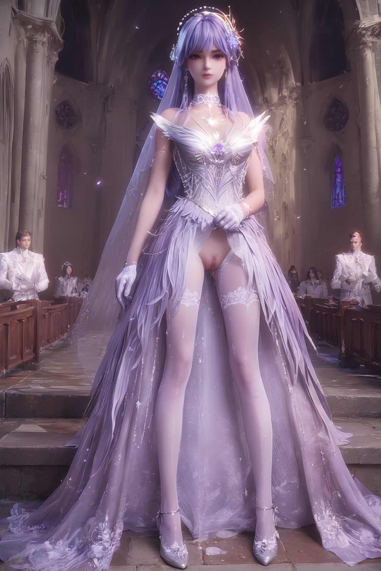 AI Porn - Throne of Seal Cai'er Wedding White Stockings Adult Gallery Part 3 250P