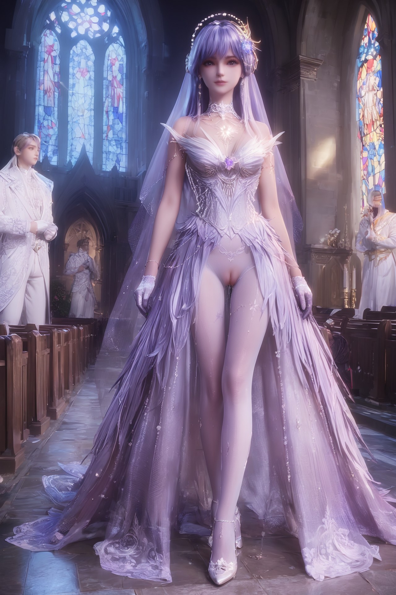 AI Porn - 神印王座 聖采児 ウェディング白ストッキング AI成人画像集 Part 3 250P