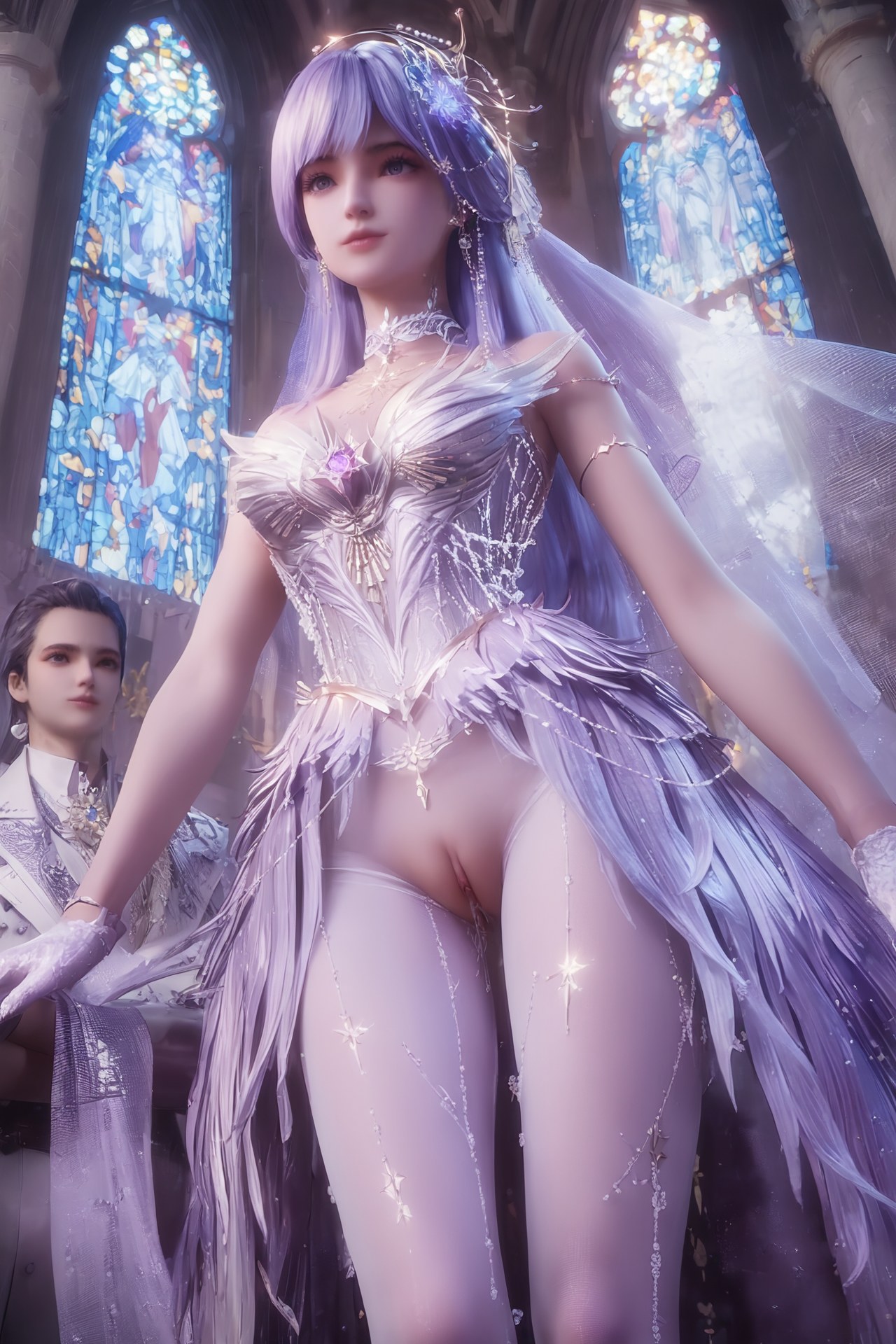 AI Porn - 神印王座 聖采児 ウェディング白ストッキング AI成人画像集 Part 3 250P