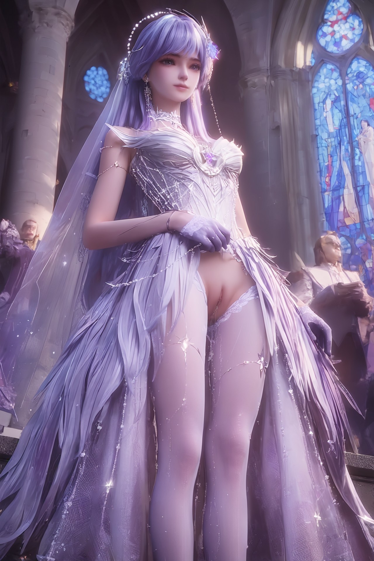 AI Porn - 神印王座 聖采児 ウェディング白ストッキング AI成人画像集 Part 3 250P