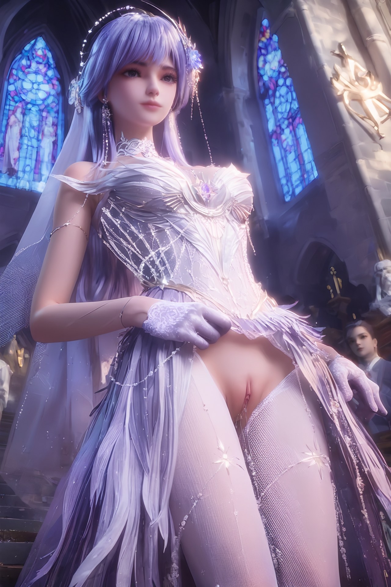 AI Porn - 神印王座 聖采児 ウェディング白ストッキング AI成人画像集 Part 3 250P