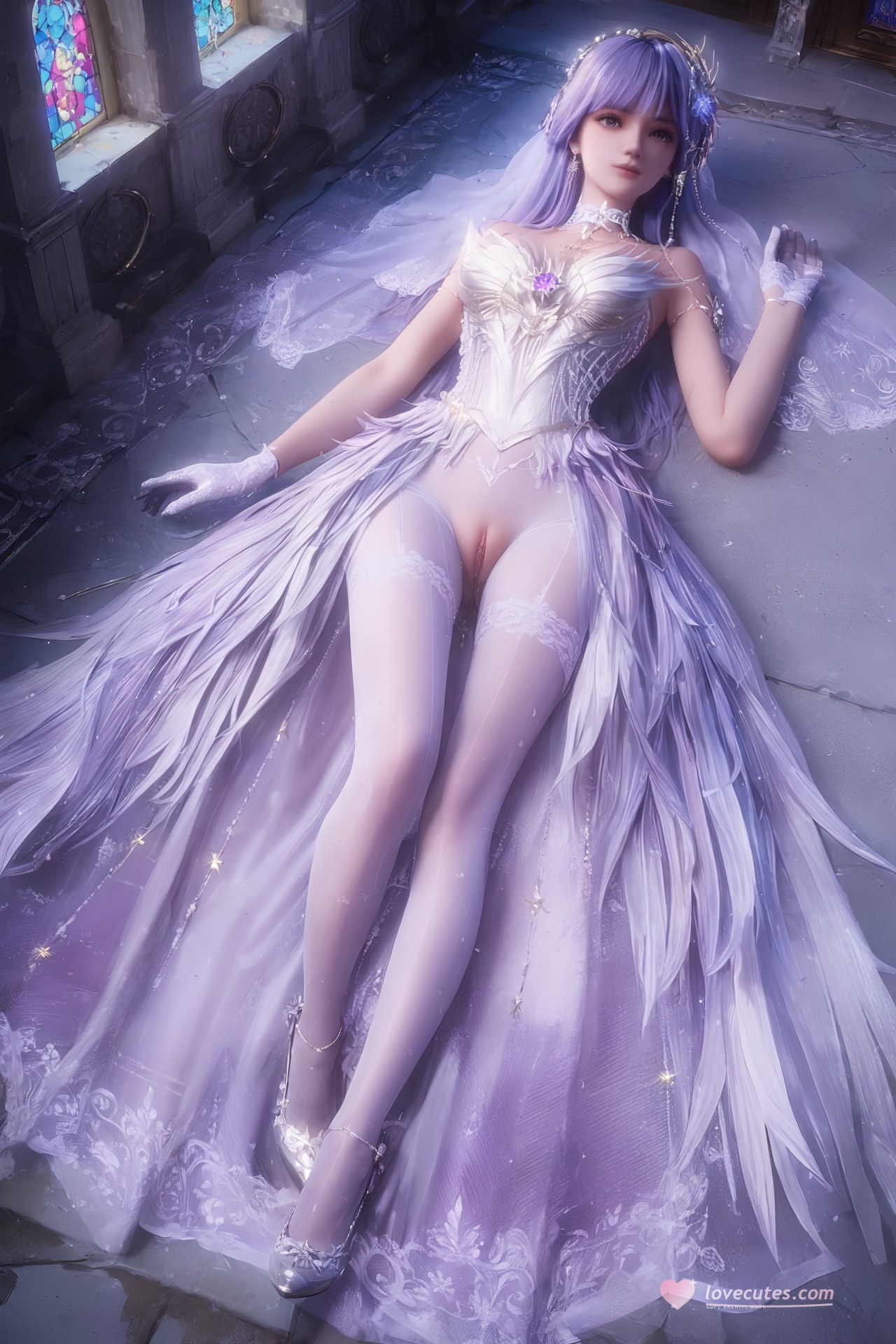 AI Porn - 神印王座 聖采児 ウェディング白ストッキング AI成人画像集 Part 3 250P