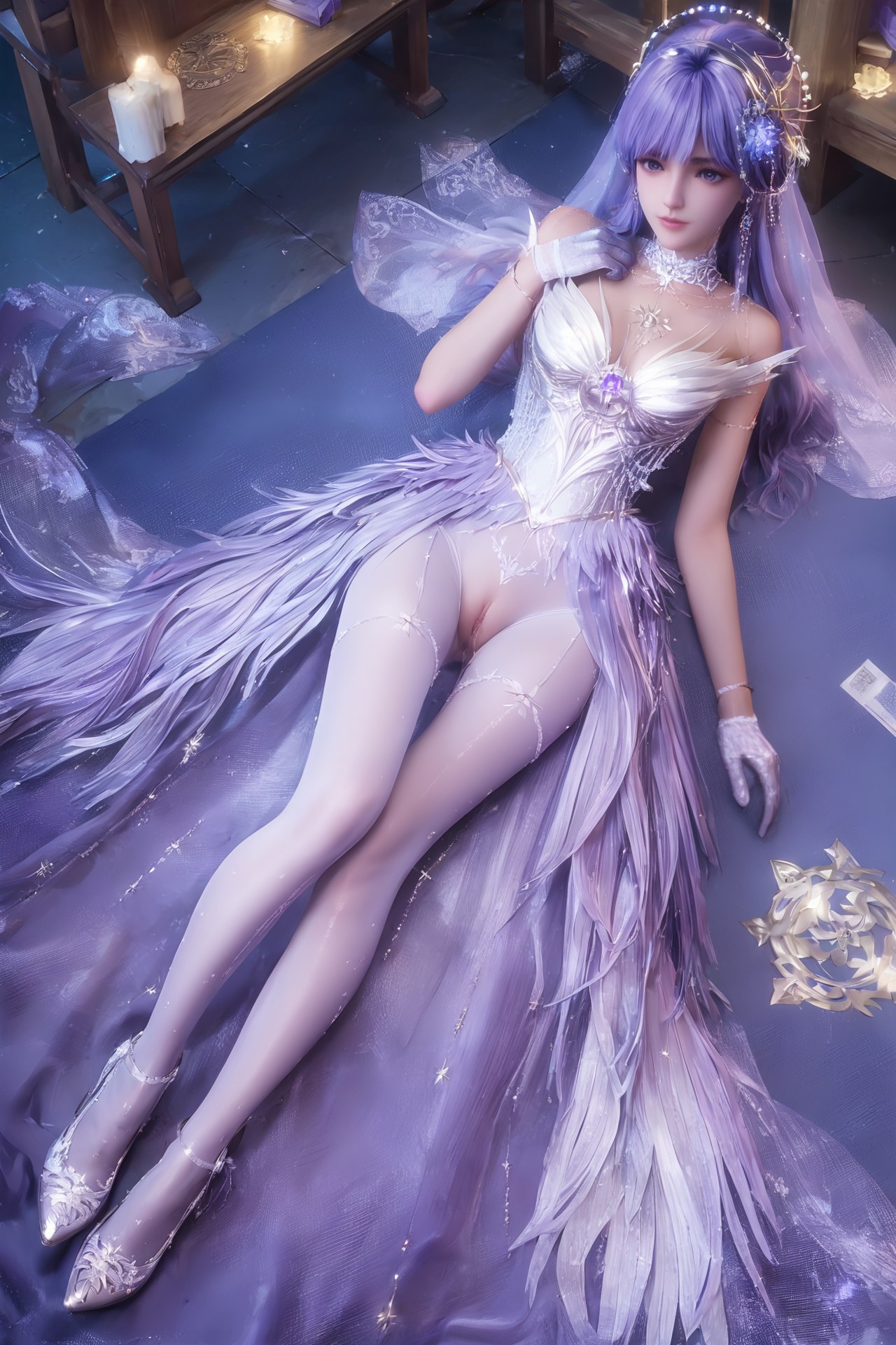 AI Porn - 神印王座 聖采児 ウェディング白ストッキング AI成人画像集 Part 3 250P