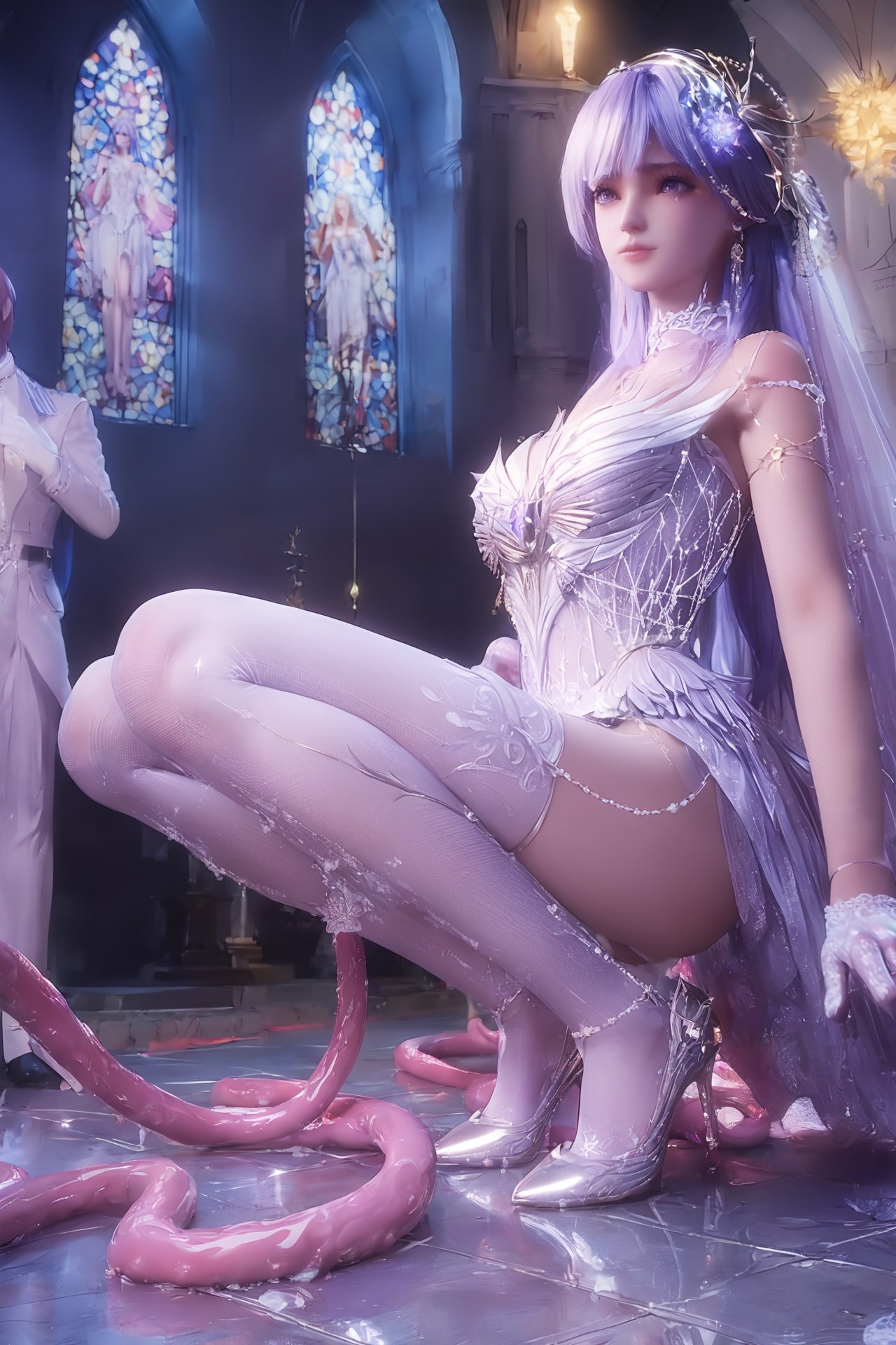AI Porn - 신인왕좌 성채아 웨딩 화이트 스타킹 AI 성인 이미지 갤러리 Part 3 250P