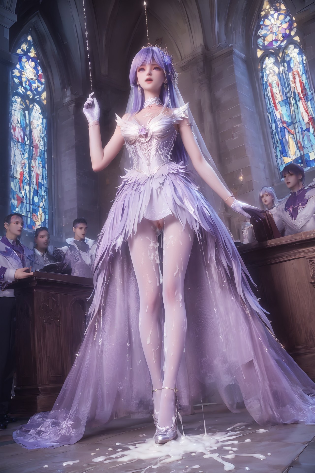 AI Porn - 神印王座 聖采兒：世紀婚禮白絲露穴 AI 成人圖集 Part 3 250P