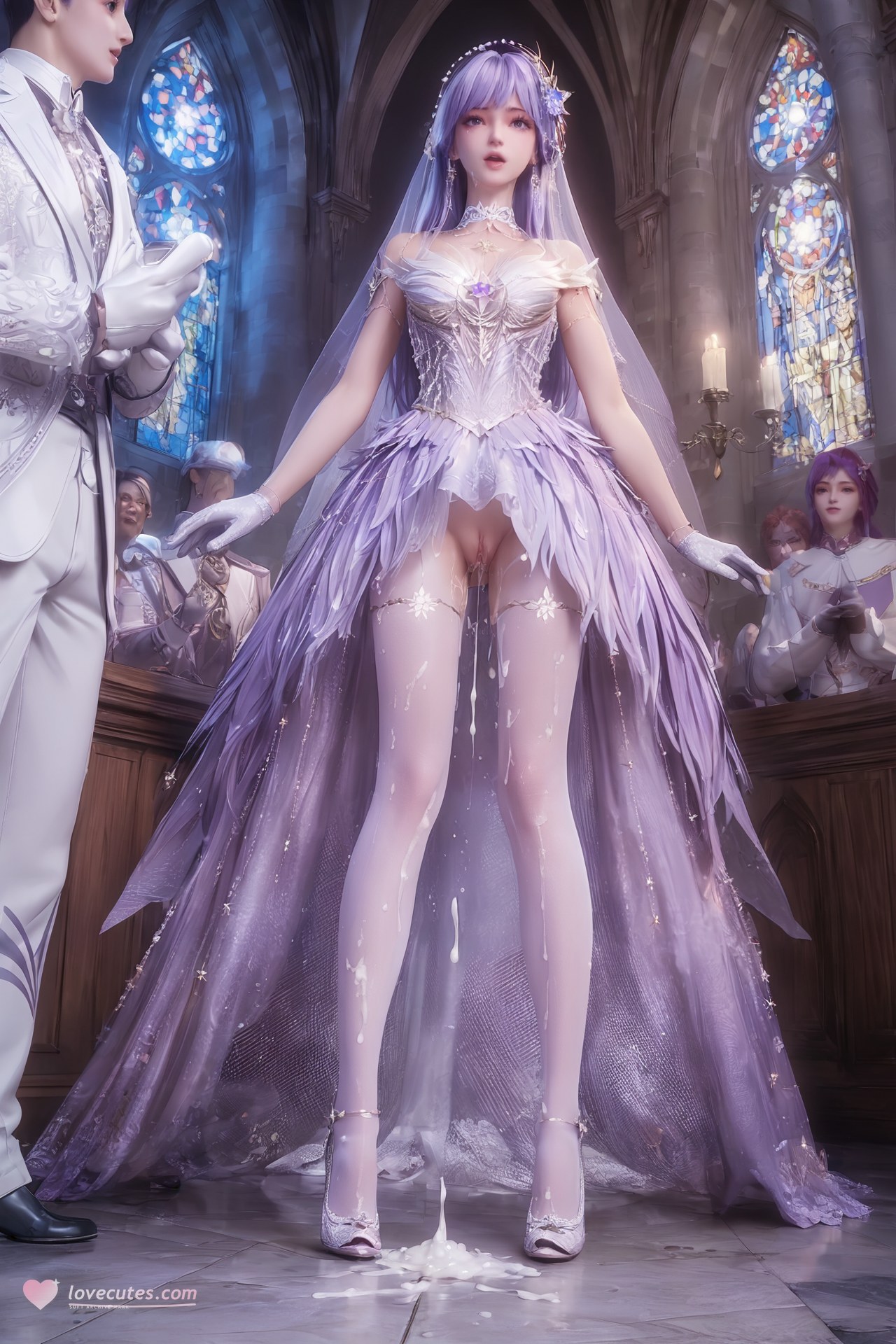 AI Porn - 神印王座 聖采兒：世紀婚禮白絲露穴 AI 成人圖集 Part 3 250P