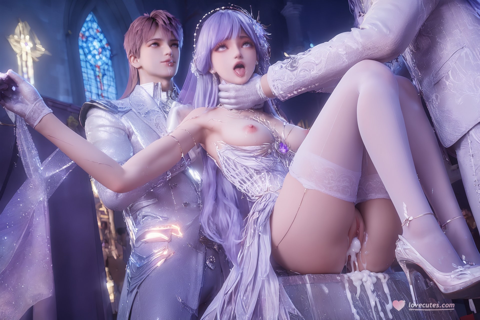 AI Porn - 神印王座 聖采兒：世紀婚禮白絲露穴 AI 成人圖集 Part 3 250P