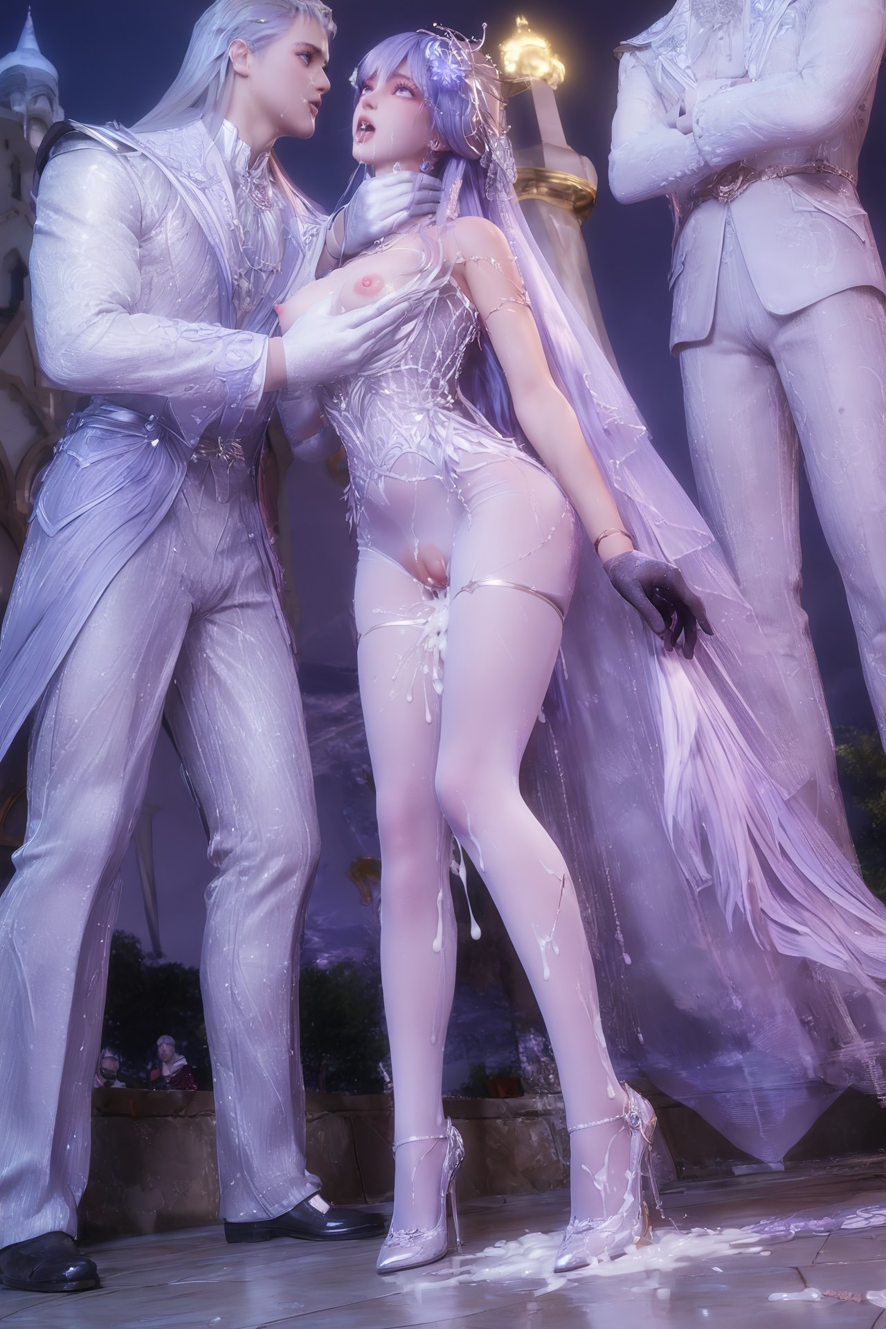 AI Porn - 神印王座 聖采兒：世紀婚禮白絲露穴 AI 成人圖集 Part 3 250P