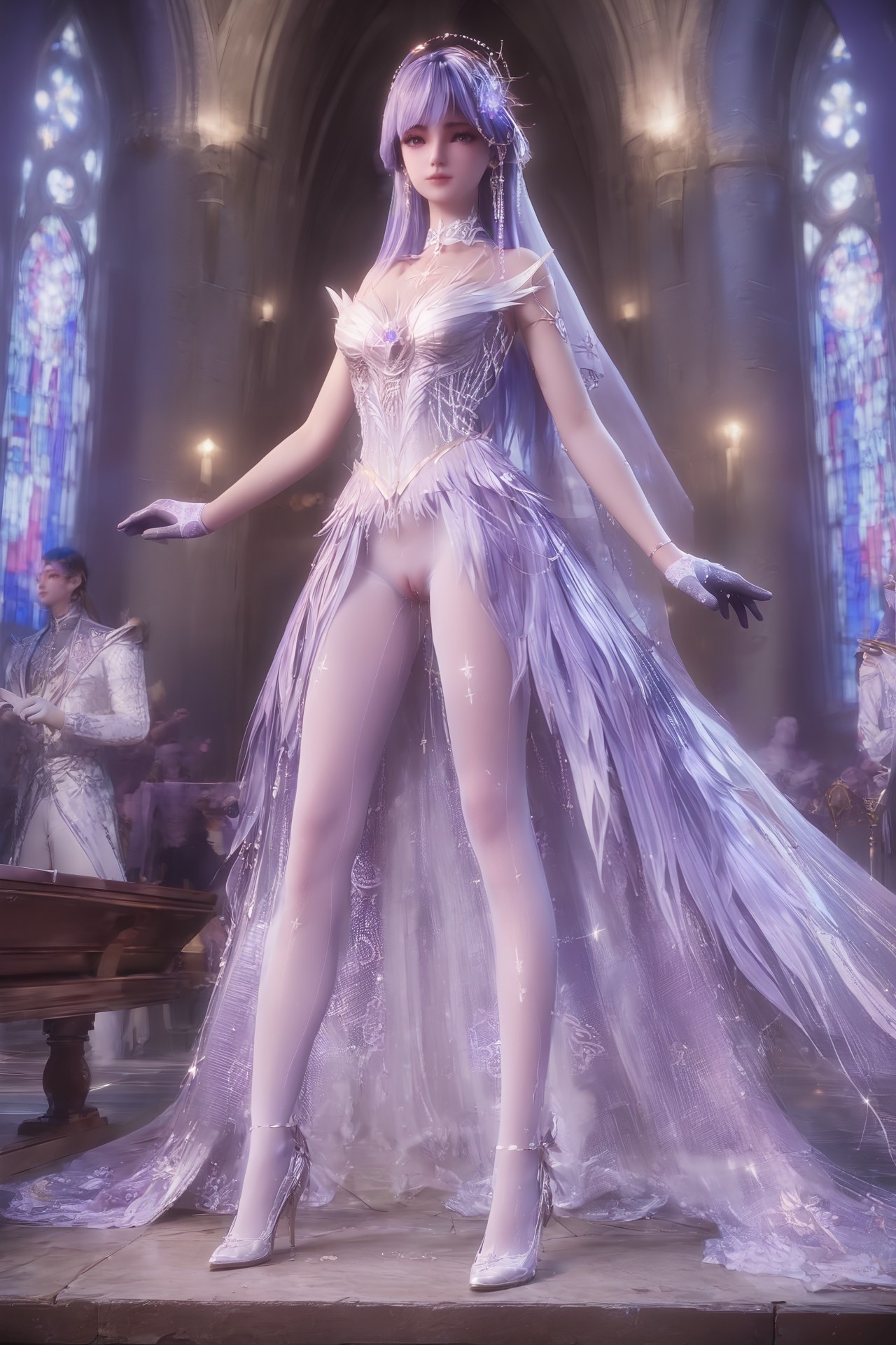 AI Porn - 神印王座 聖采兒：世紀婚禮白絲露穴 AI 成人圖集 Part 3 250P