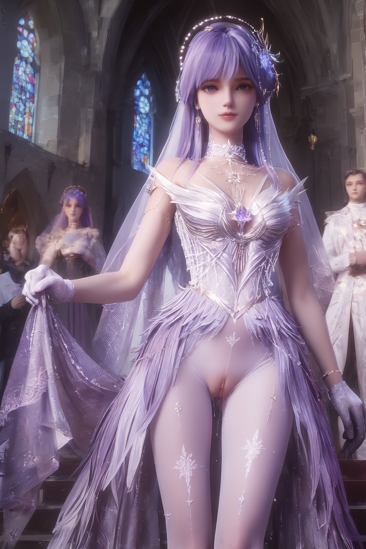 AI Porn - 神印王座 聖采兒：世紀婚禮白絲露穴 AI 成人圖集 Part 3 250P