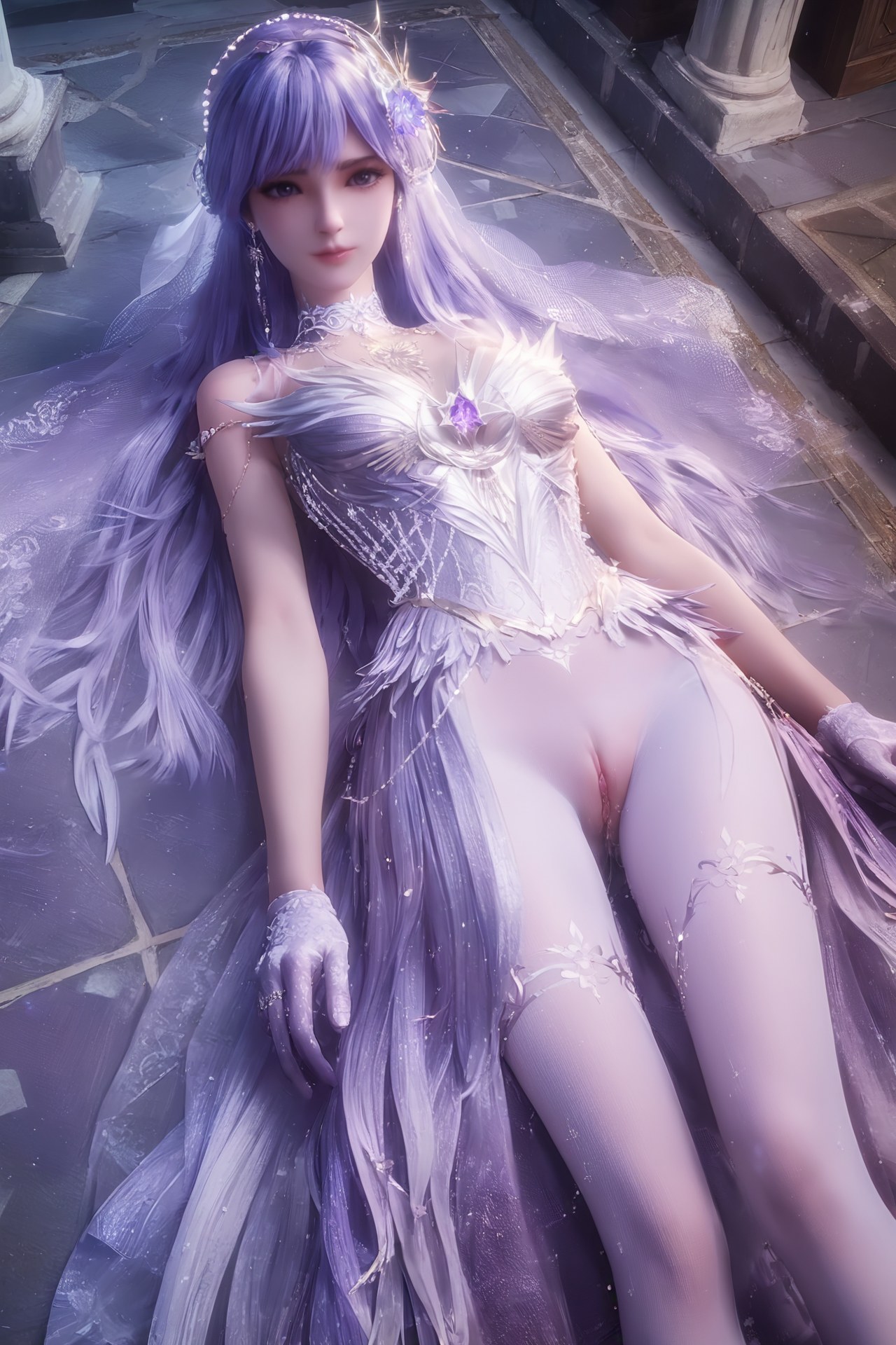 AI Porn - 神印王座 聖采兒：世紀婚禮白絲露穴 AI 成人圖集 Part 3 250P