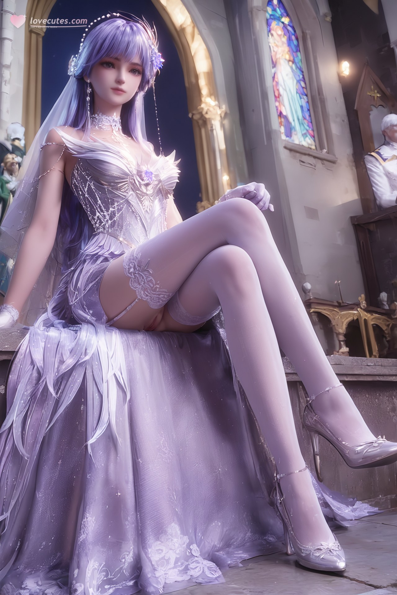 AI Porn - 神印王座 聖采兒：世紀婚禮白絲露穴 AI 成人圖集 Part 3 250P