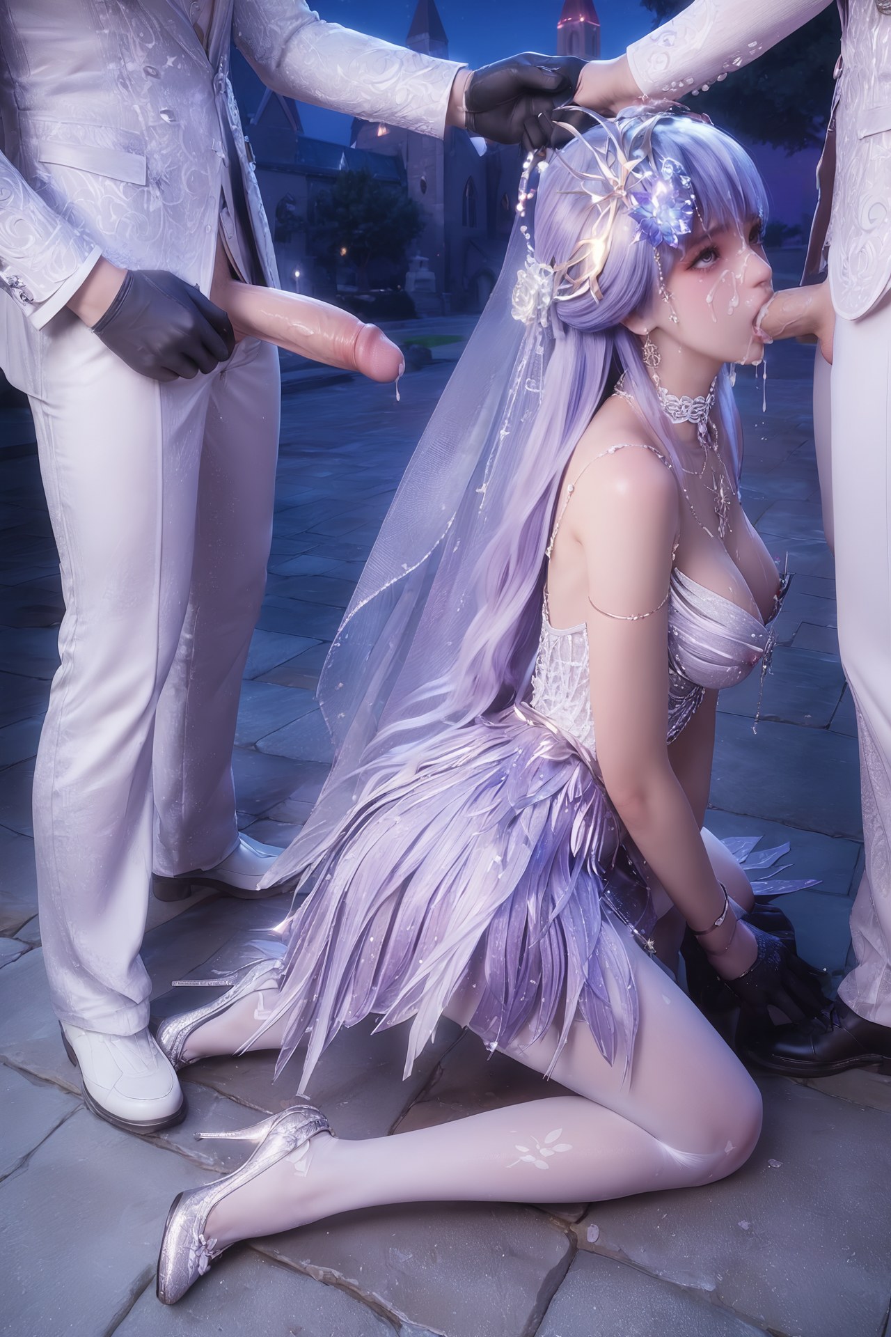 AI Porn - Throne of Seal Cai'er Wedding White Stockings Adult Gallery Part 4 250P
