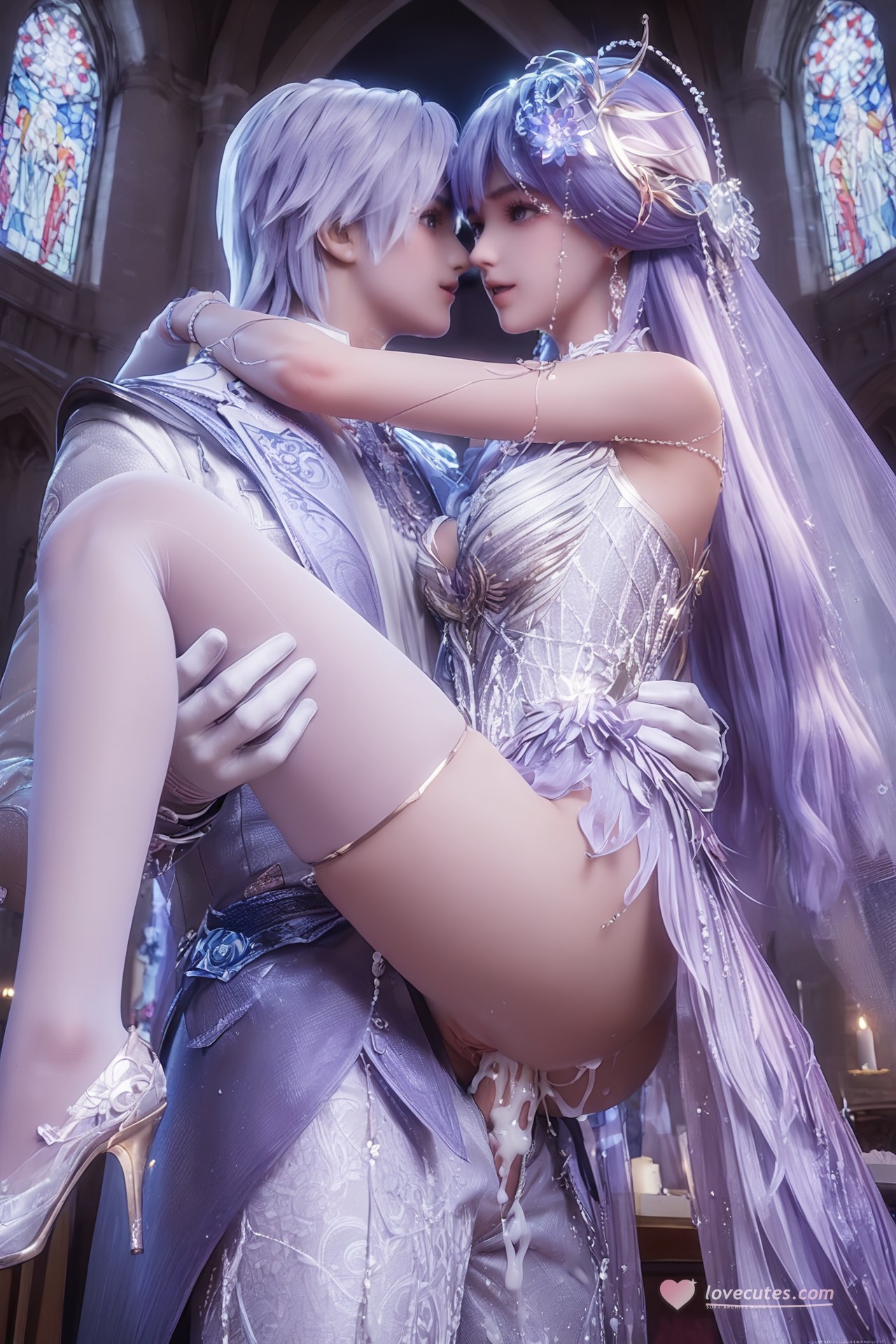 AI Porn - 神印王座 聖采児 ウェディング白ストッキング AI成人画像集 Part 4 250P