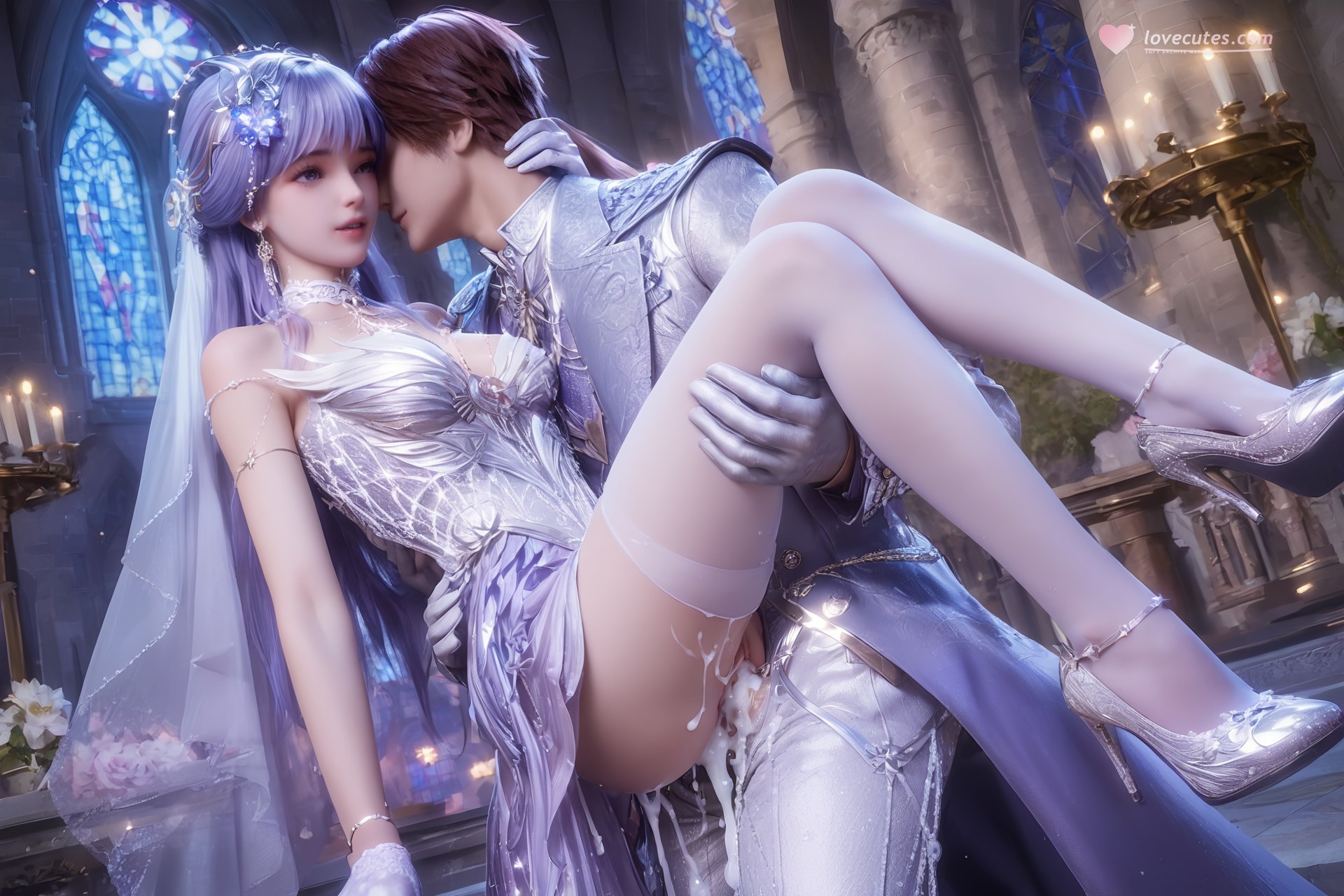 AI Porn - 神印王座 聖采児 ウェディング白ストッキング AI成人画像集 Part 4 250P