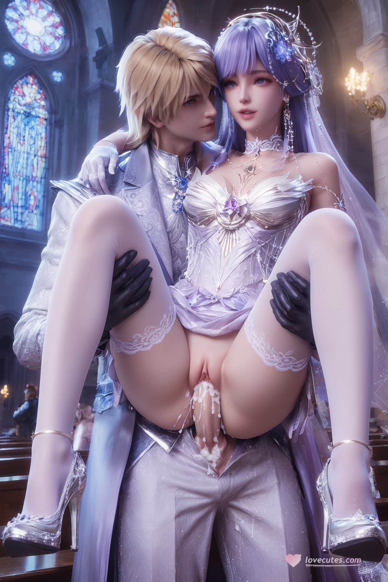 AI Porn - 神印王座 聖采児 ウェディング白ストッキング AI成人画像集 Part 4 250P