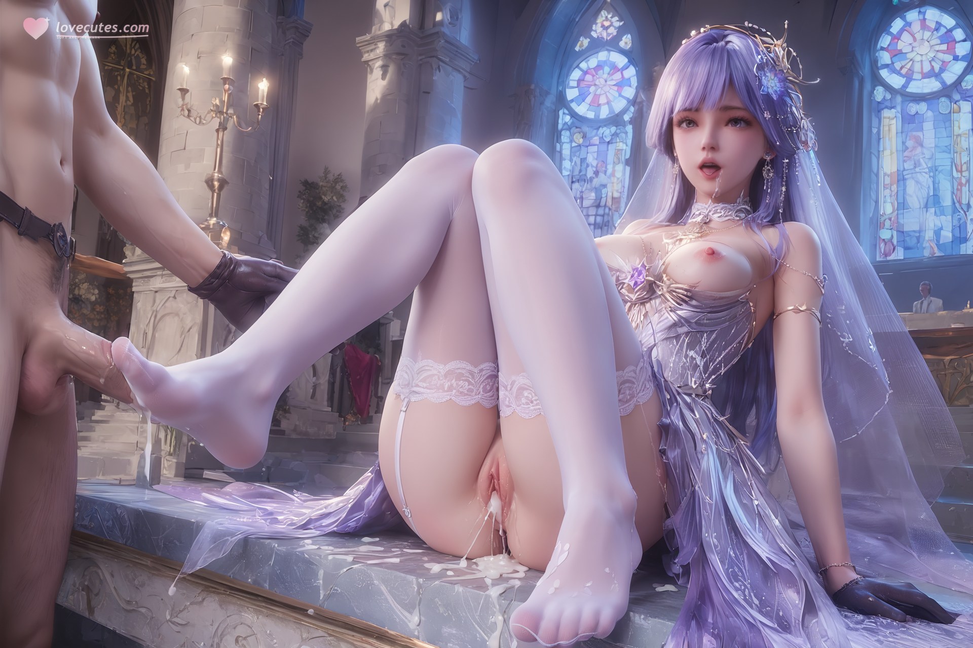AI Porn - 신인왕좌 성채아 웨딩 화이트 스타킹 AI 성인 이미지 갤러리 Part 4 250P