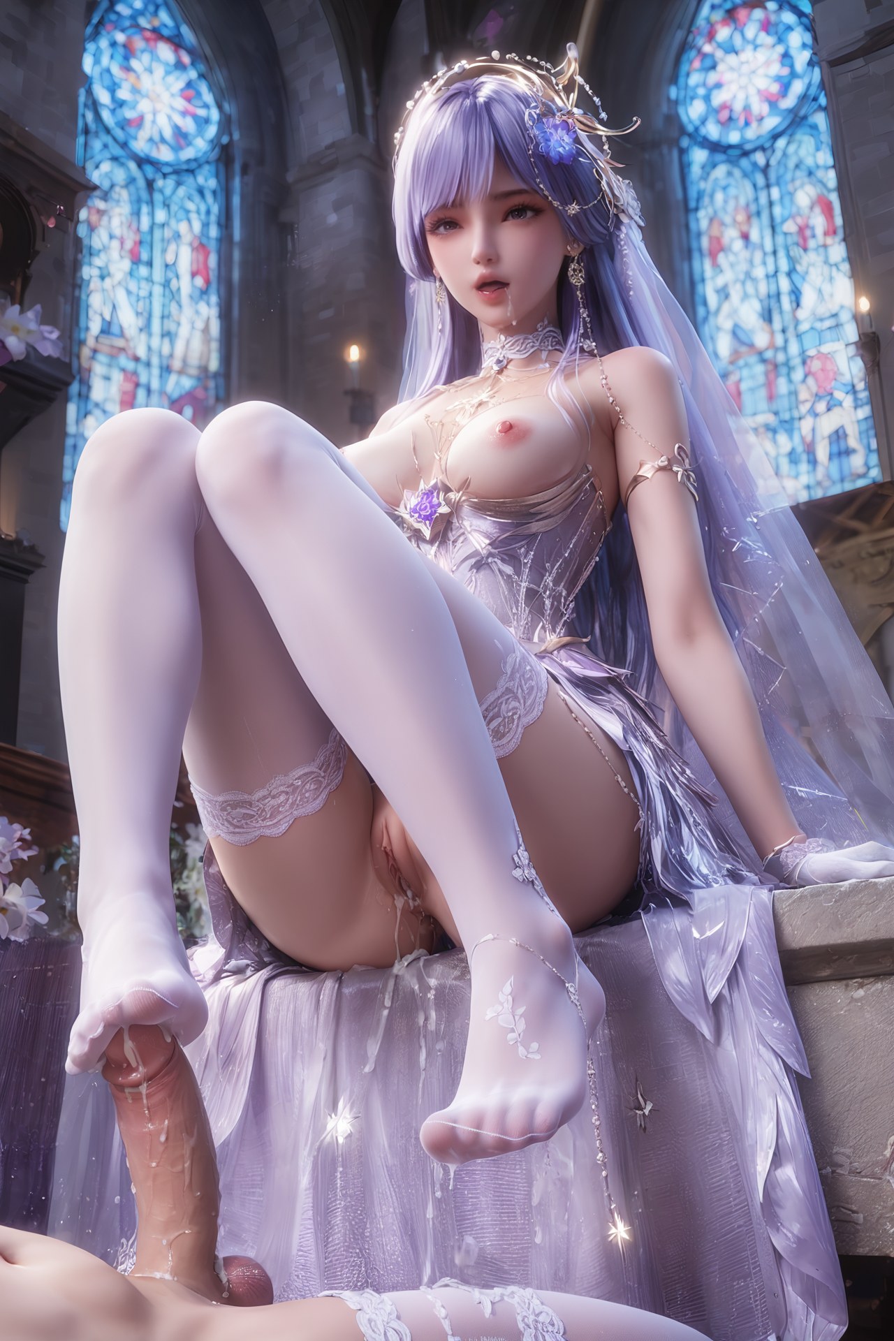 AI Porn - 신인왕좌 성채아 웨딩 화이트 스타킹 AI 성인 이미지 갤러리 Part 4 250P