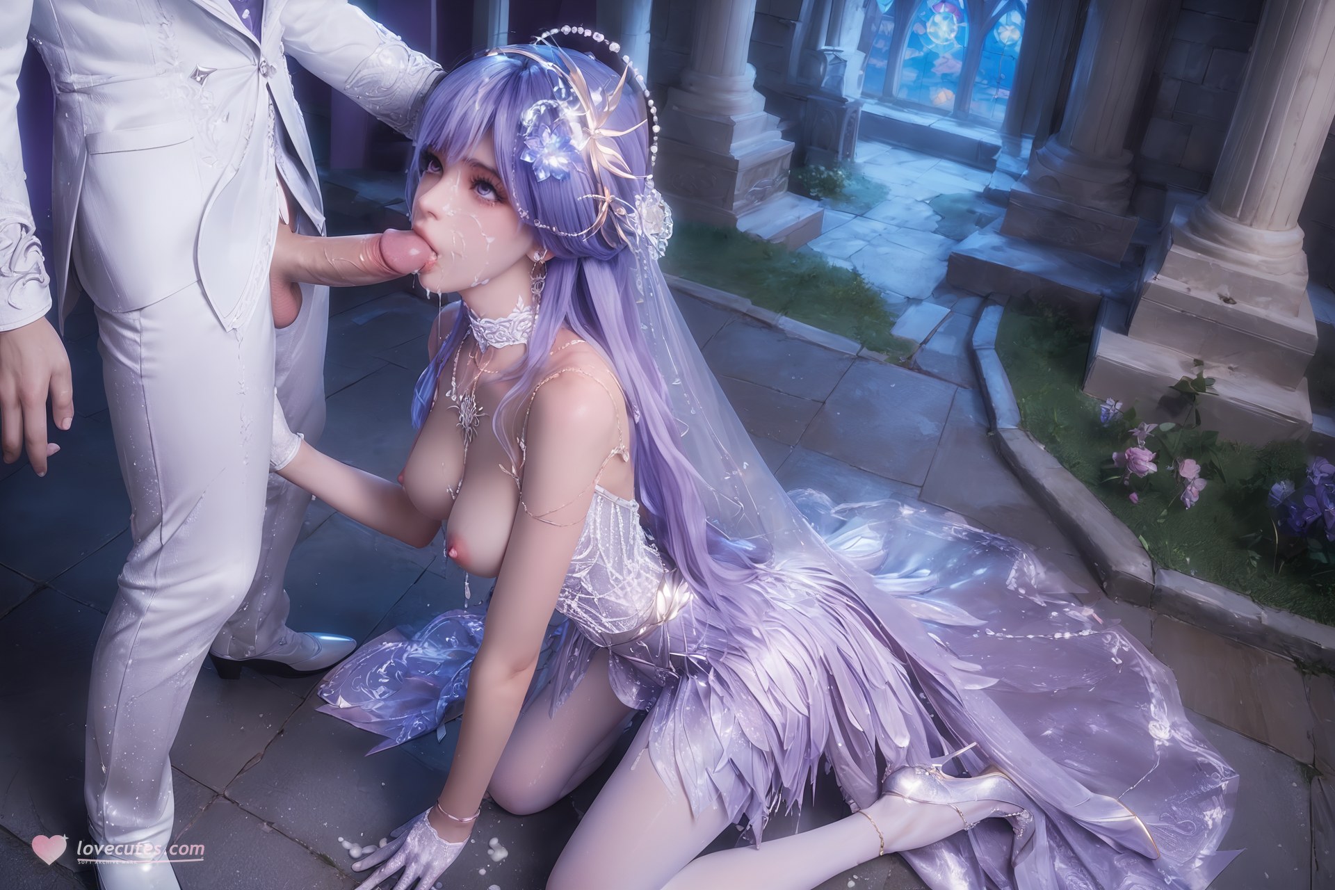 AI Porn - Throne of Seal Cai'er ชุดแต่งงานถุงน่องขาว Part 4 250P