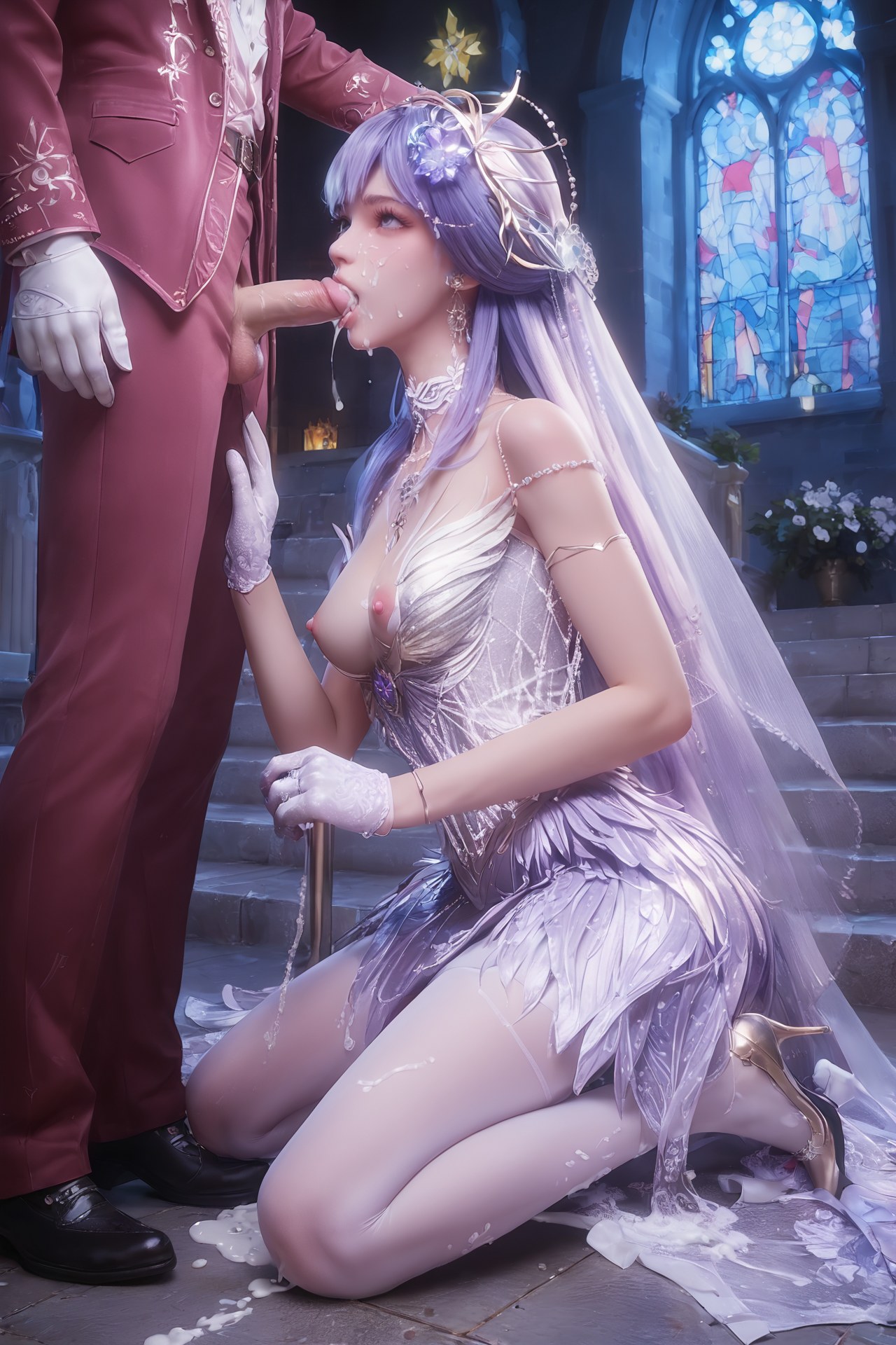 AI Porn - Throne of Seal Cai'er ชุดแต่งงานถุงน่องขาว Part 4 250P