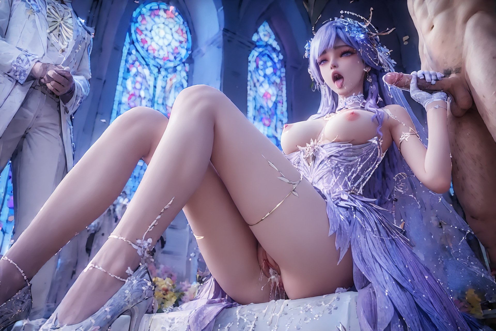 AI Porn - Throne of Seal Cai'er Wedding White Stockings Adult Gallery Part 4 250P