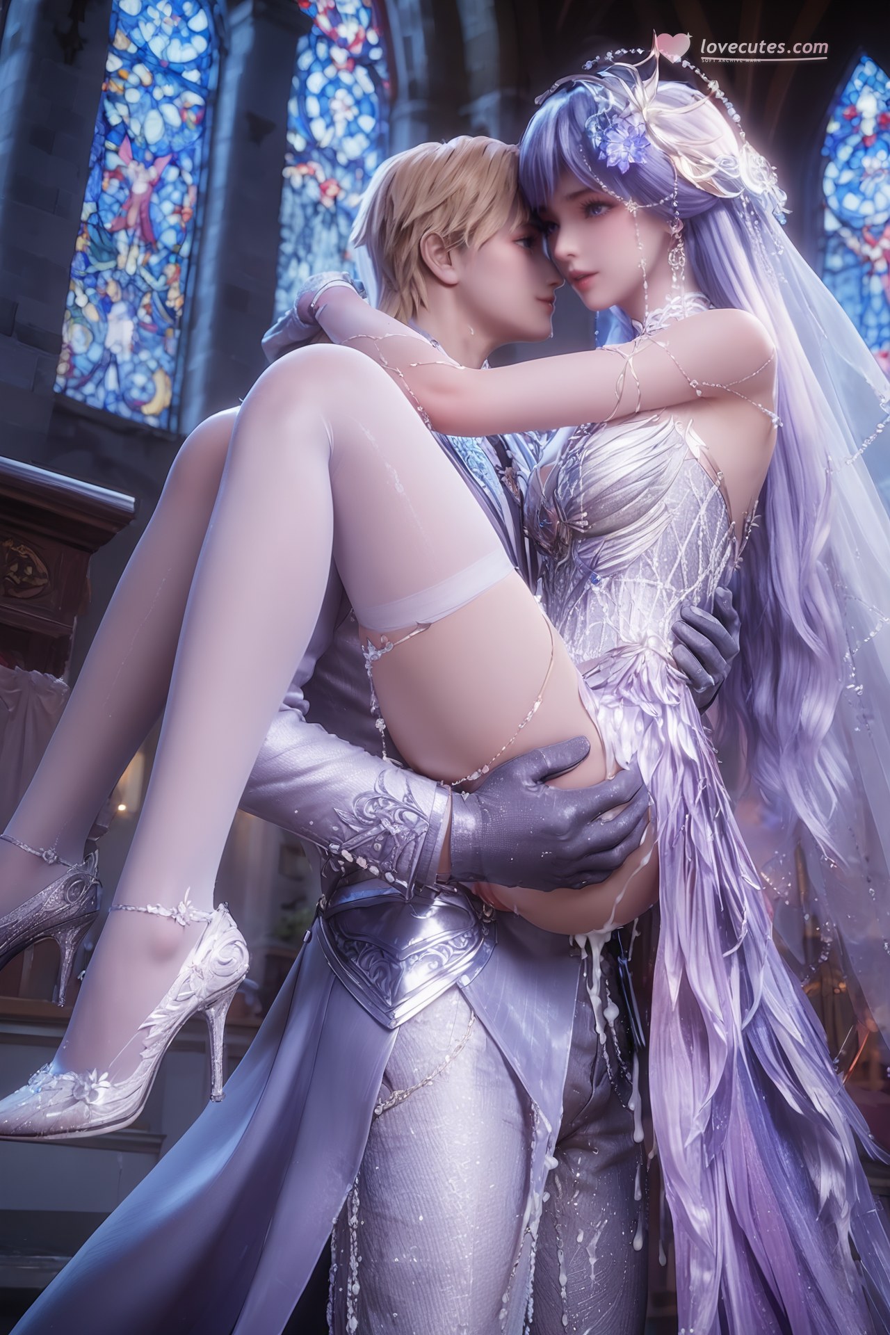 AI Porn - 神印王座 圣采儿：世纪婚礼白丝露穴 AI 成人图集 Part 4 250P