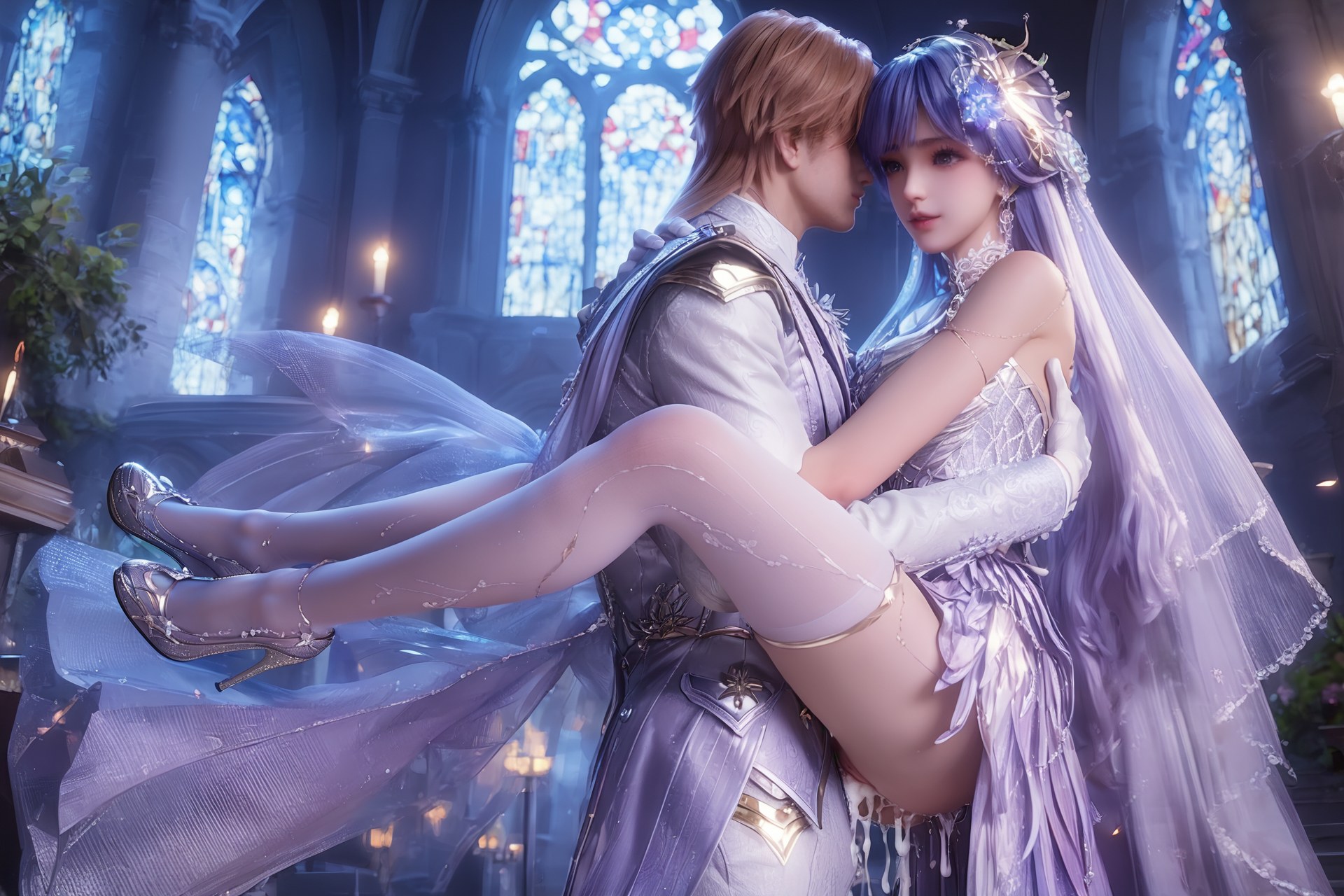 AI Porn - 神印王座 圣采儿：世纪婚礼白丝露穴 AI 成人图集 Part 4 250P