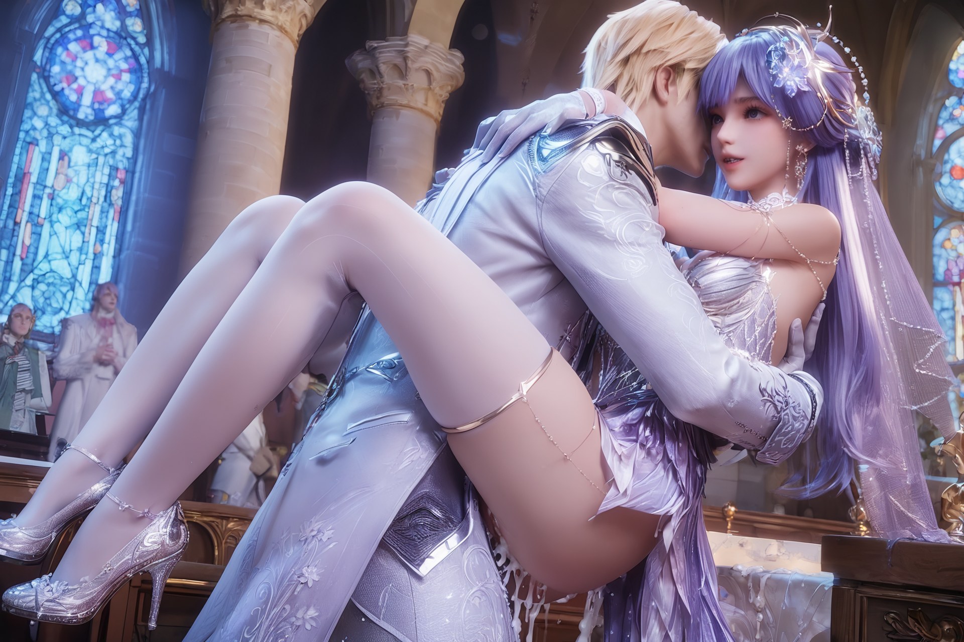 AI Porn - 神印王座 圣采儿：世纪婚礼白丝露穴 AI 成人图集 Part 4 250P