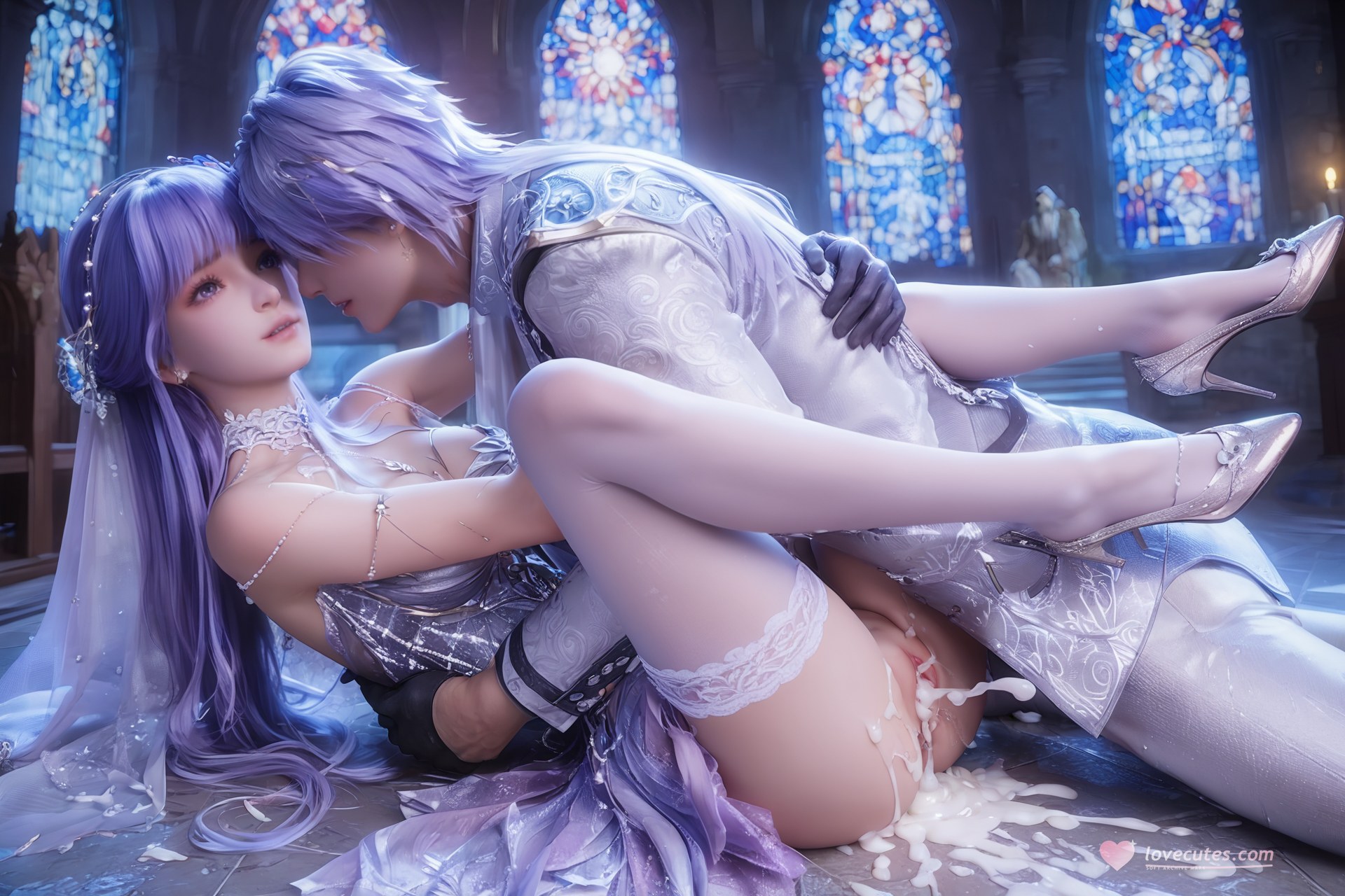 AI Porn - 神印王座 圣采儿：世纪婚礼白丝露穴 AI 成人图集 Part 4 250P