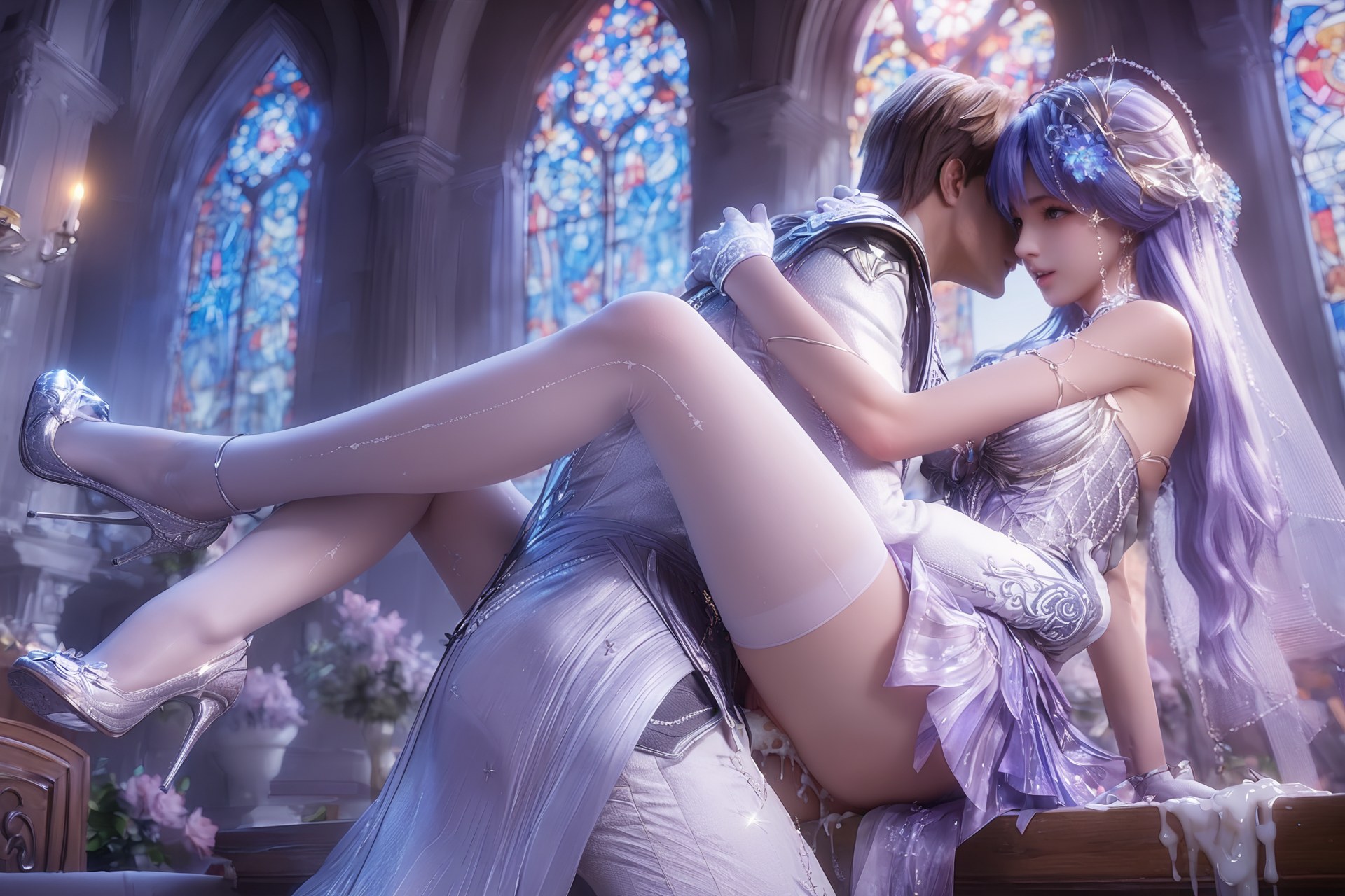 AI Porn - 神印王座 圣采儿：世纪婚礼白丝露穴 AI 成人图集 Part 4 250P